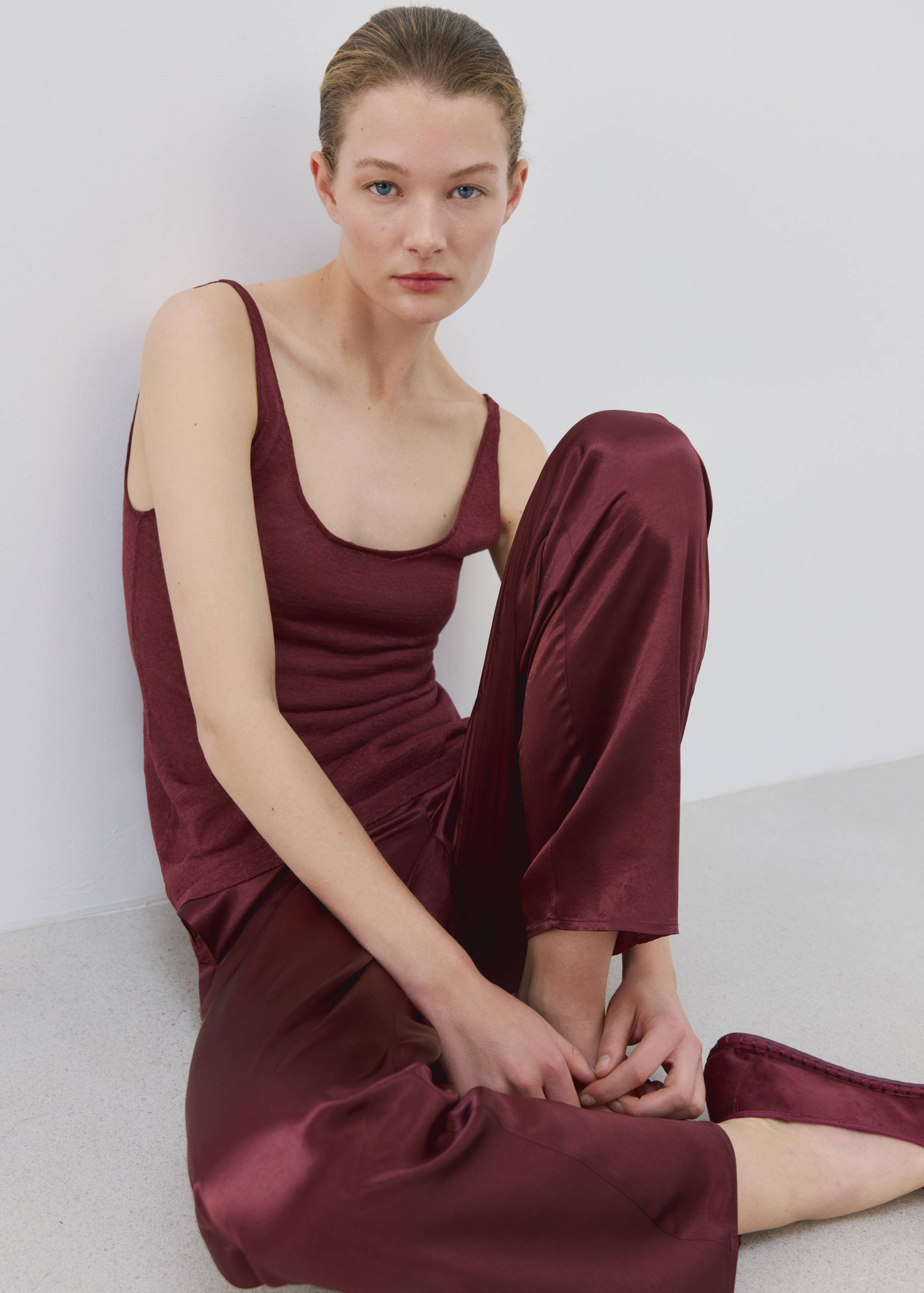 Pantalon satiné taille élastique - Détail de l'article 2