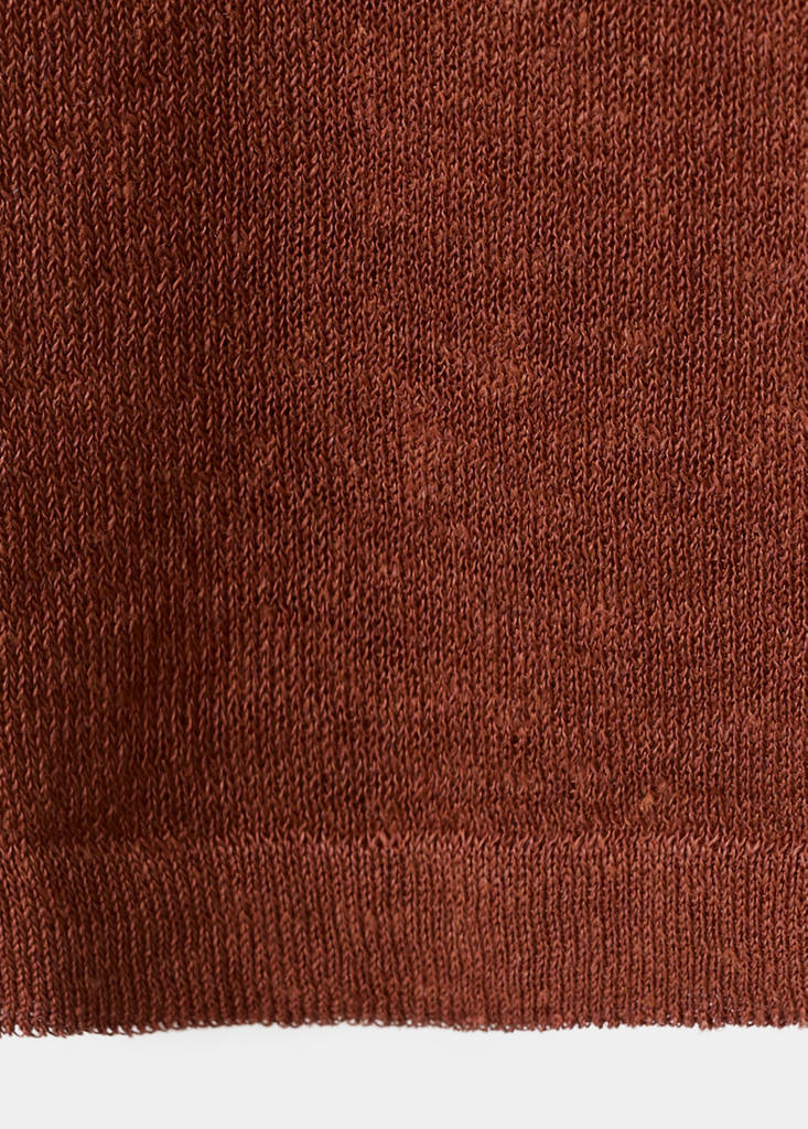 Stricktop aus Leinen — Orange