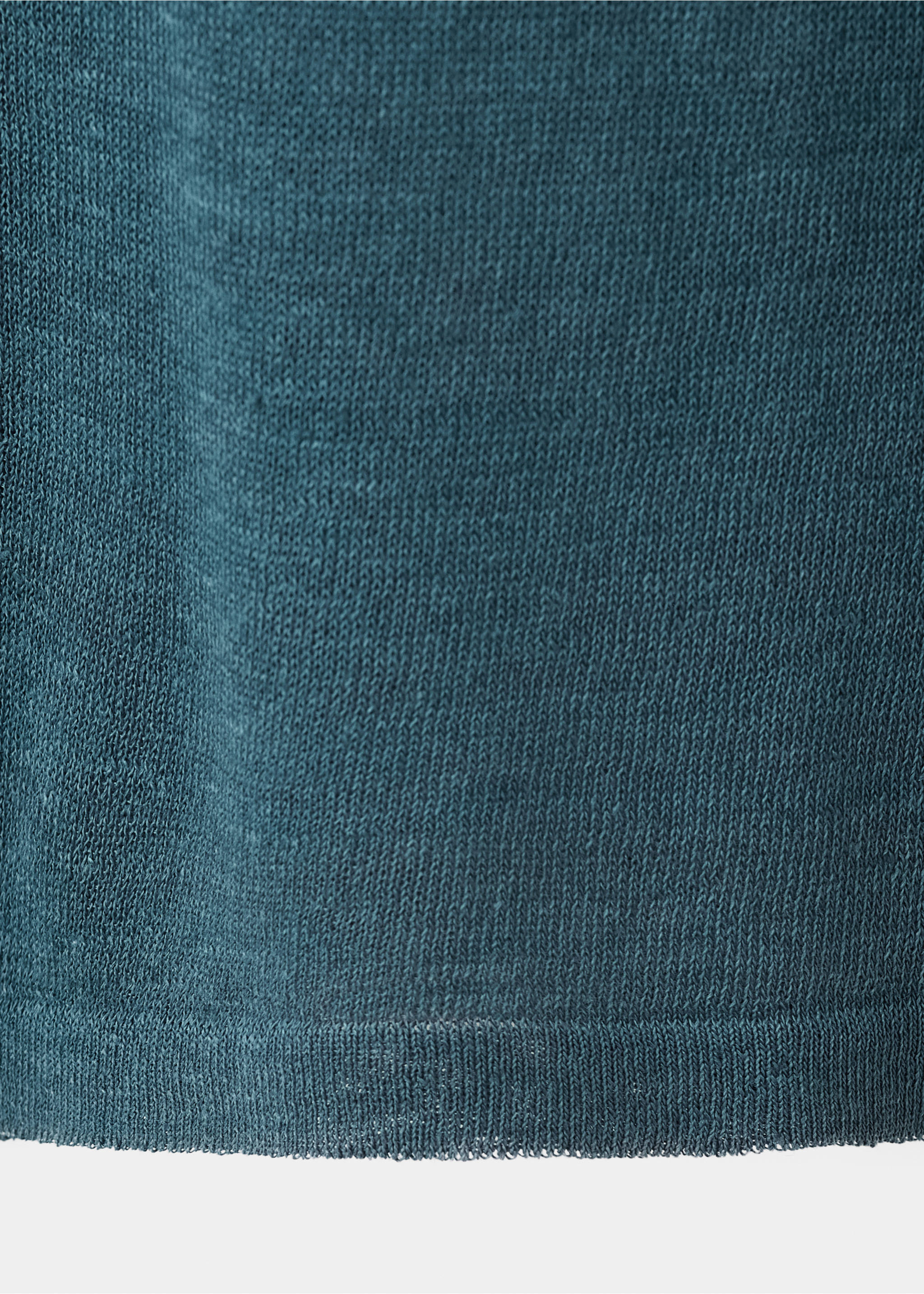 Linen knit top - Details of the article 0, Night Blue. Ref: 27093313-00.