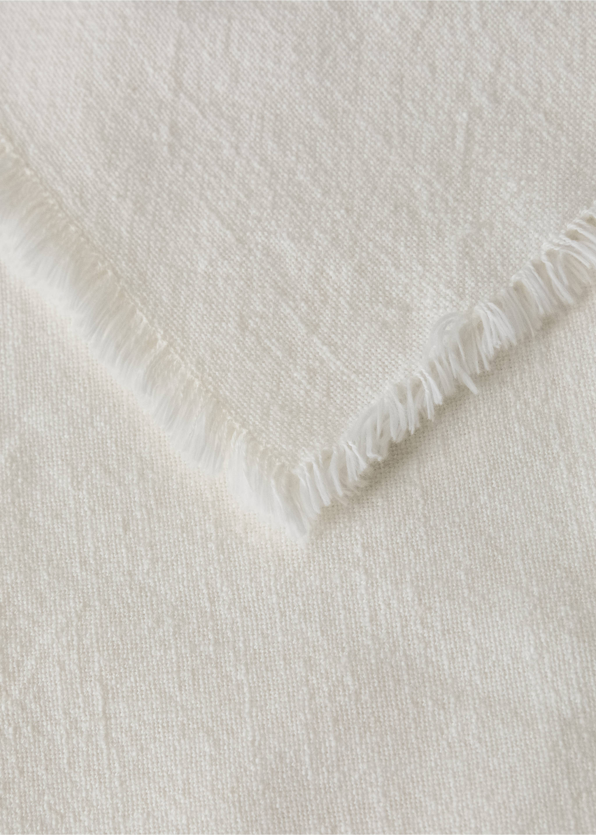 Manta de algodão multiusos - Pormenor do artigo 2, Branco-pérola. Ref: 27093315-00.