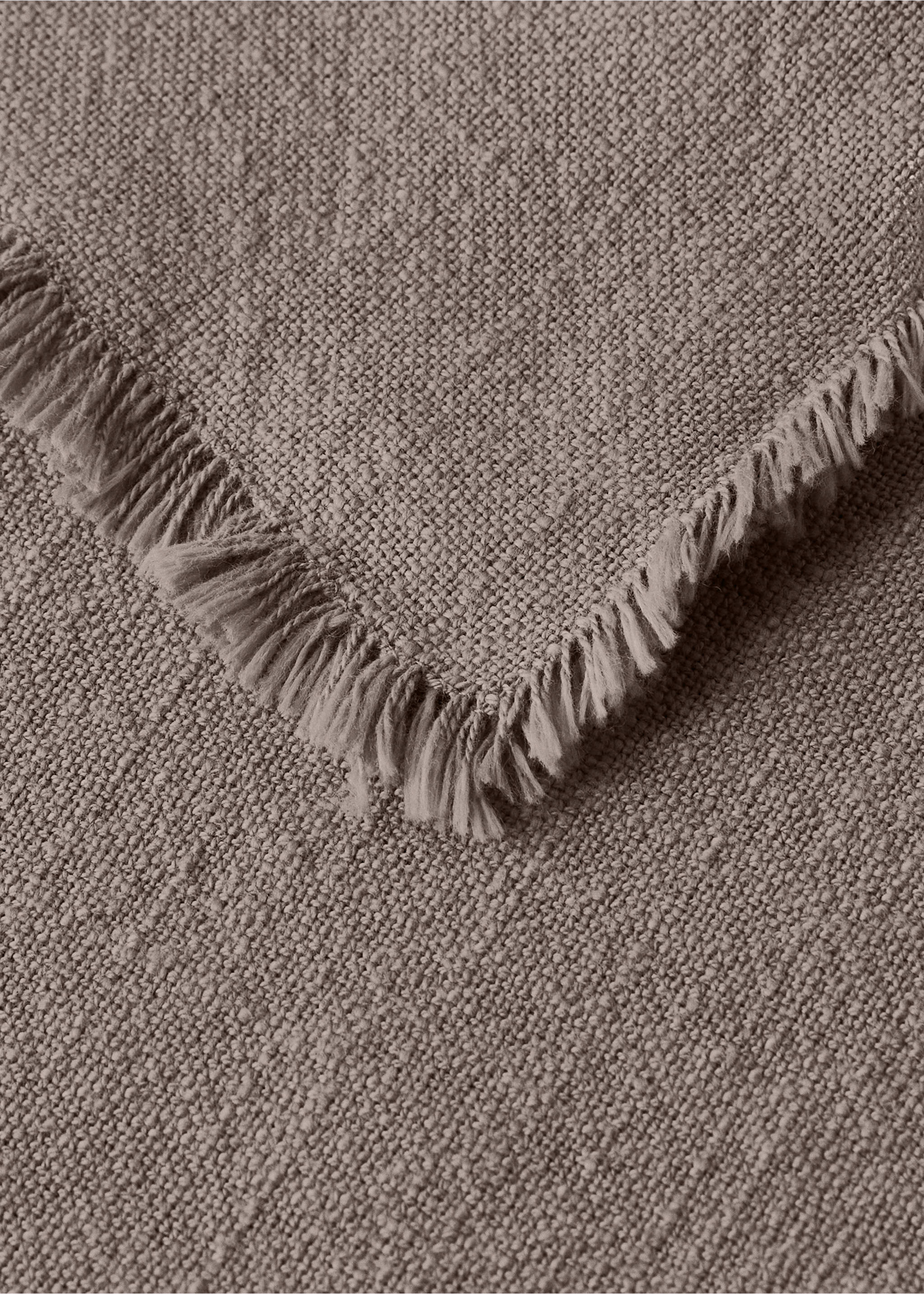 Višenamjenska pamučna deka - Detalji artikla 1, Svjetlosmeđa/pastelno smeđa. Ref: 27093315-00.