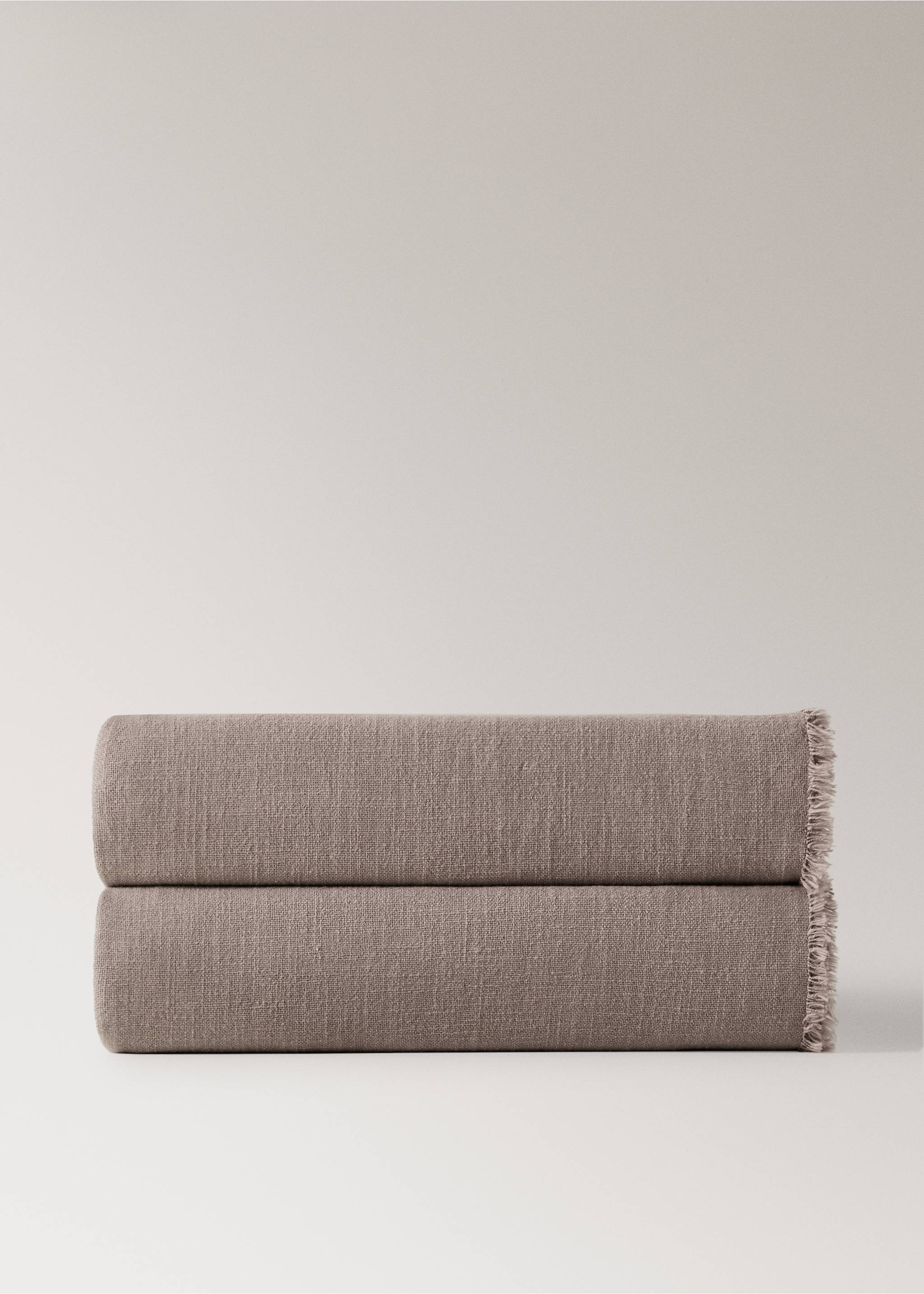 Multi-purpose cotton blanket - Article without model, Light/Pastel Brown. Ref: 27093315-00.