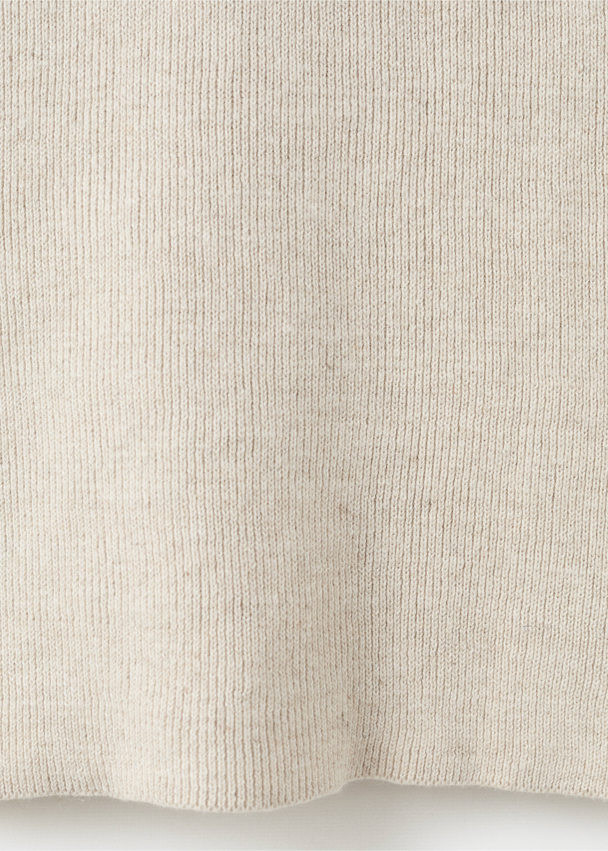 Short-sleeved knitted cardigan - Details of the article 0, Beige. Ref: 27093317-00.