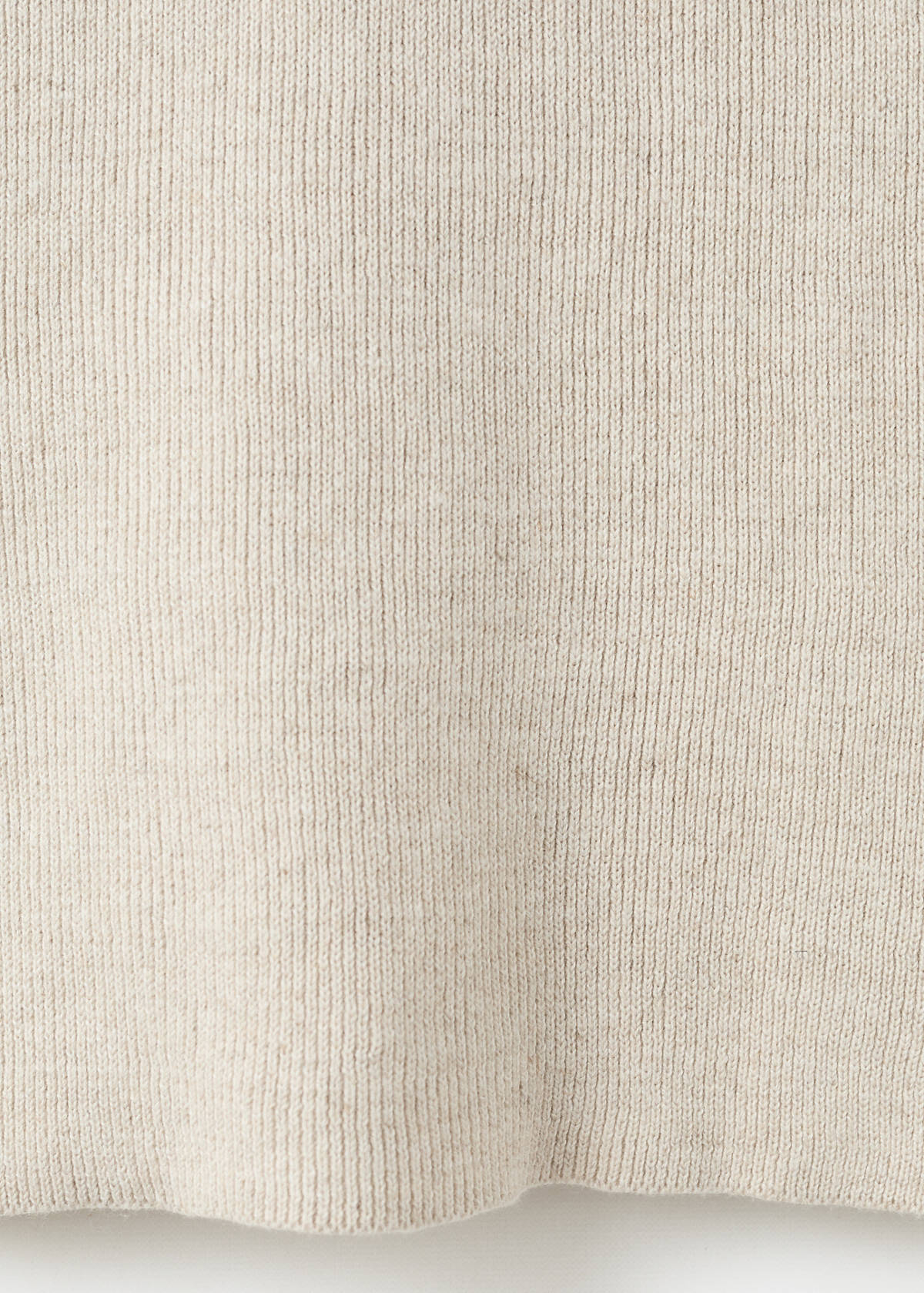 Short-sleeved knitted cardigan — Beige