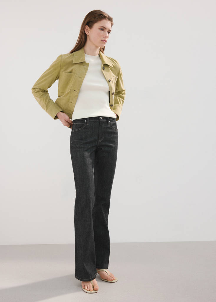 Mid-rise flared jeans — Black