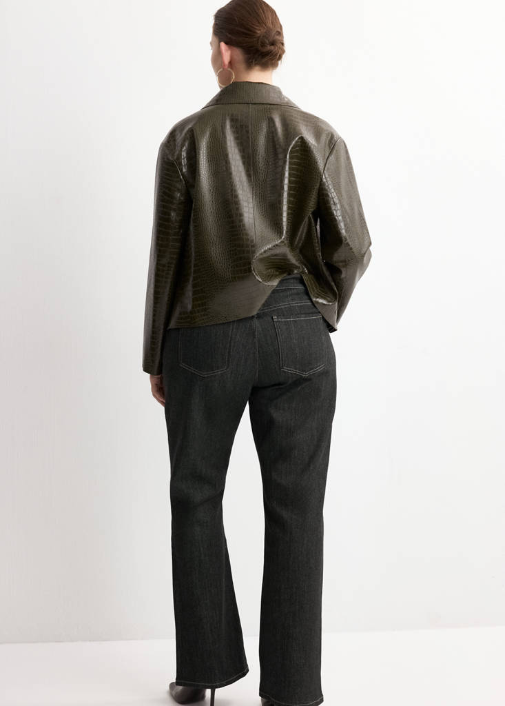 Mid-rise flared jeans — Black