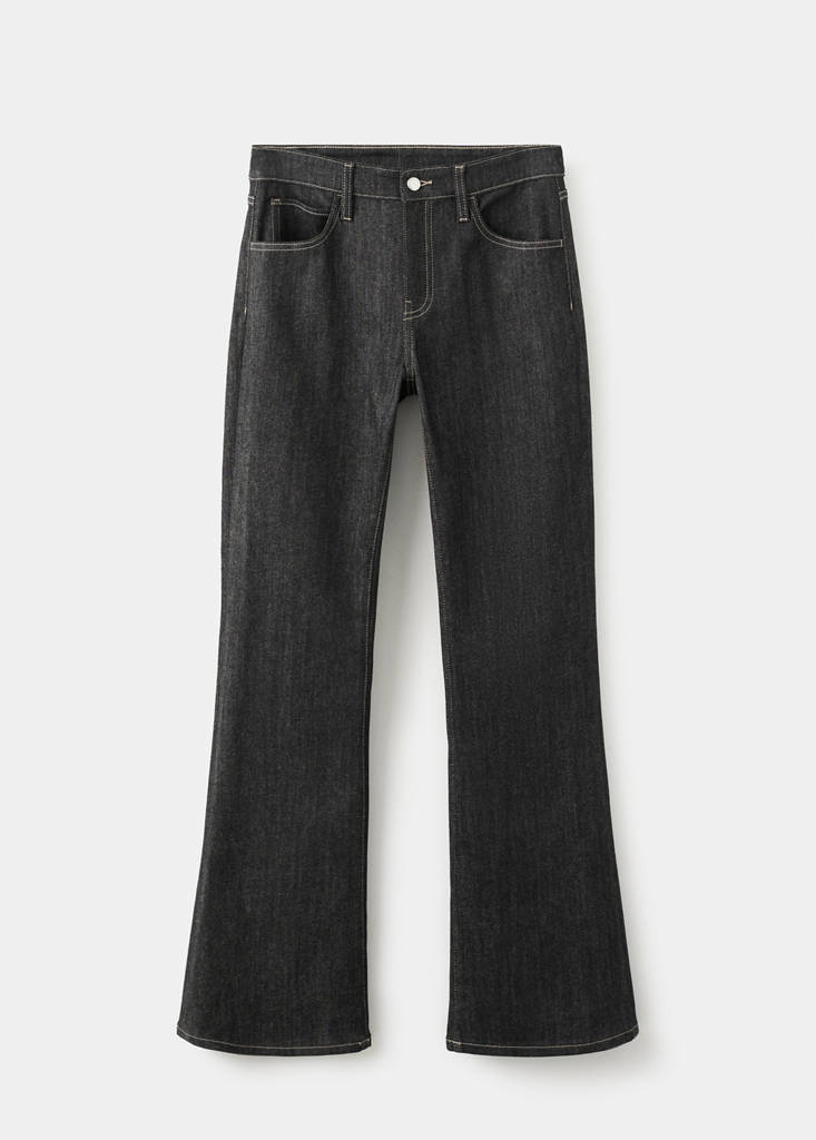 Mid-rise flared jeans — Black
