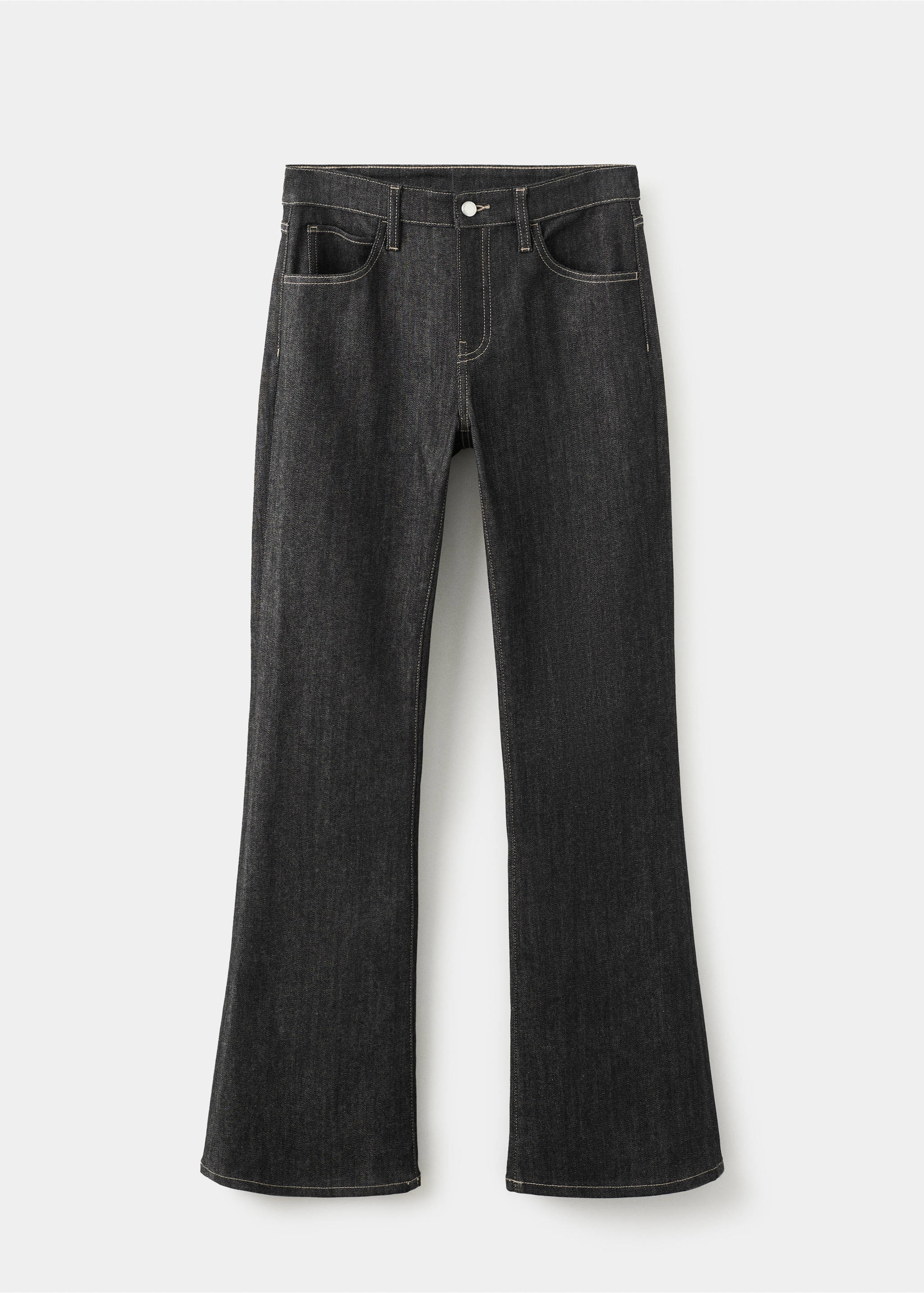 Mid-rise flared jeans - Article without model, Black. Ref: 27093318-00.