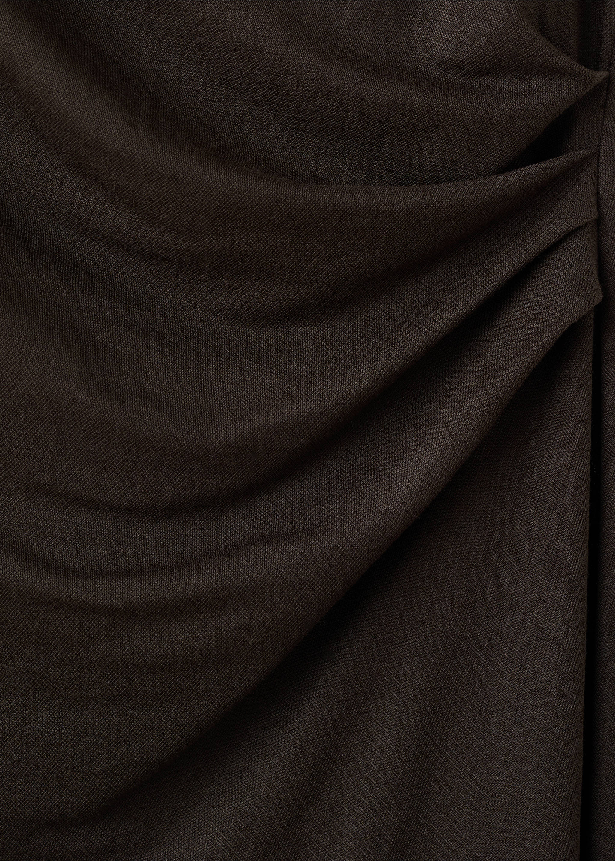 Asymmetric draped gown - Details of the article 0, Brown. Ref: 27093319-00.