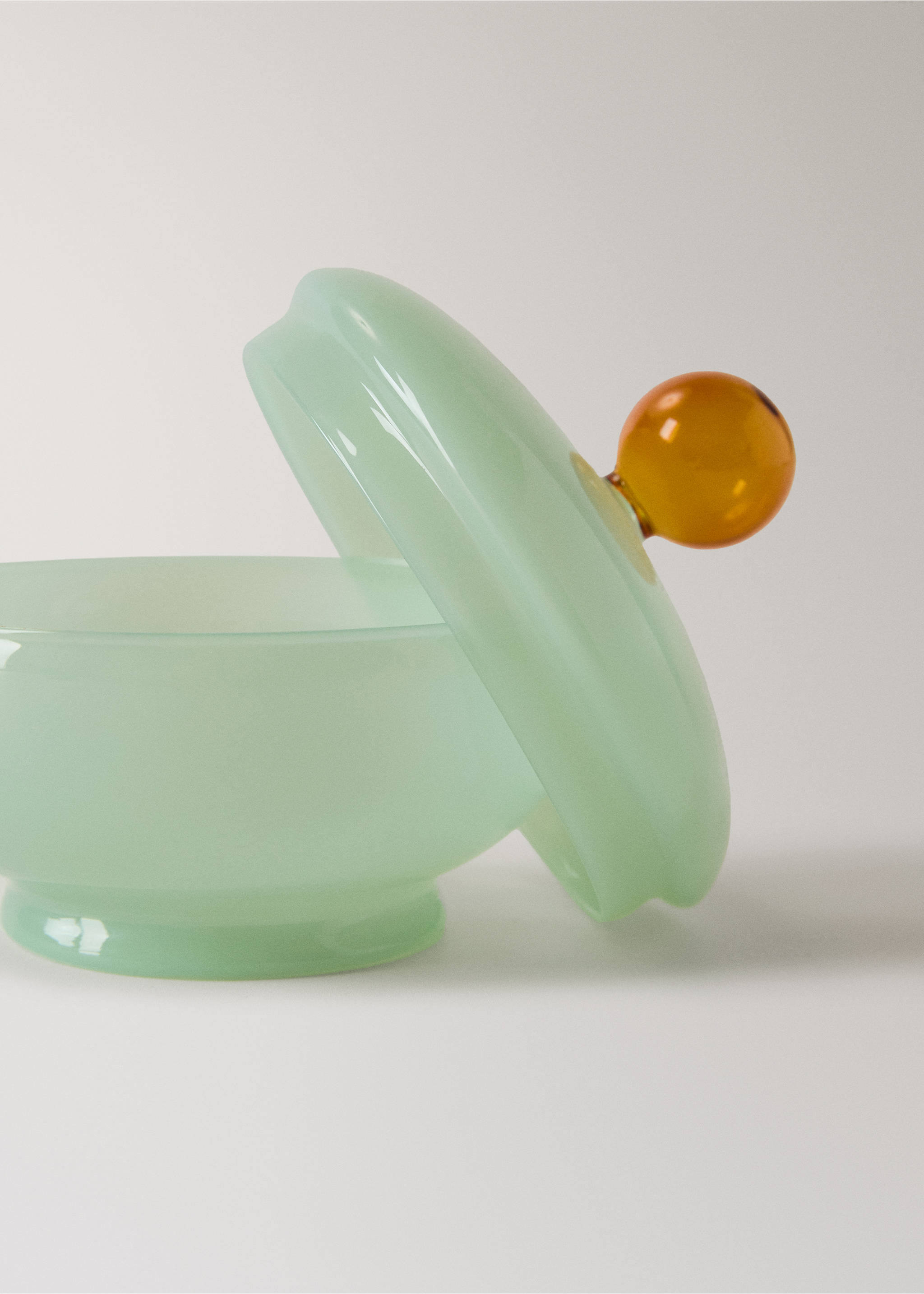 Badeglas aus Borosilikat Farbe - Detail des Artikels 2, Minzgrün. Ref: 27093320-00.