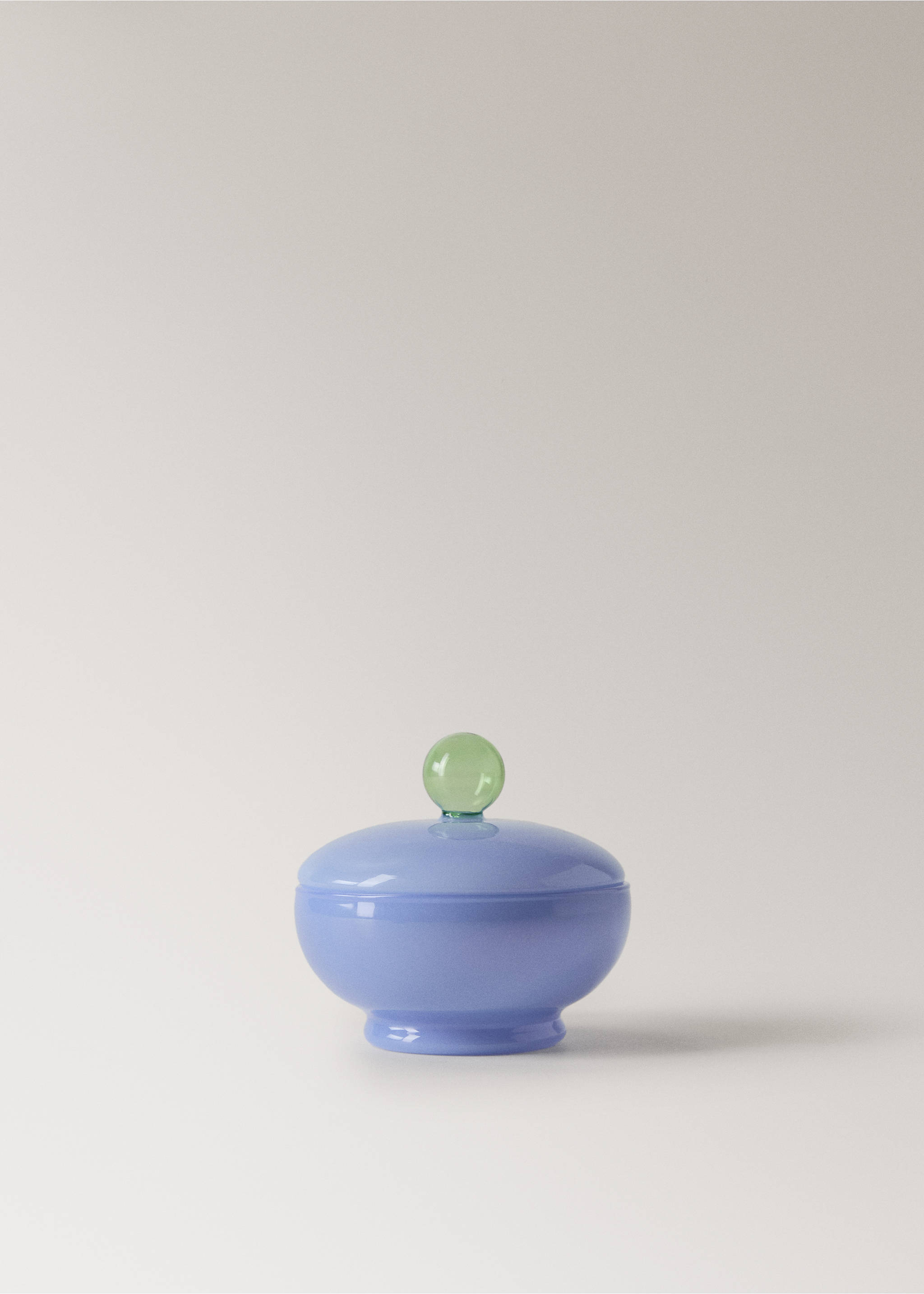 Coloured borosilicate bathroom jar - Article without model, Blue. Ref: 27093320-00.