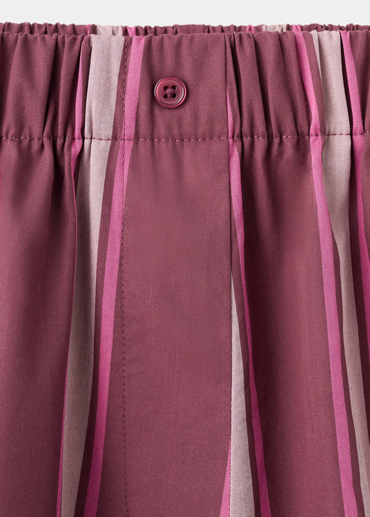 Striped pyjama shorts — Fuchsia