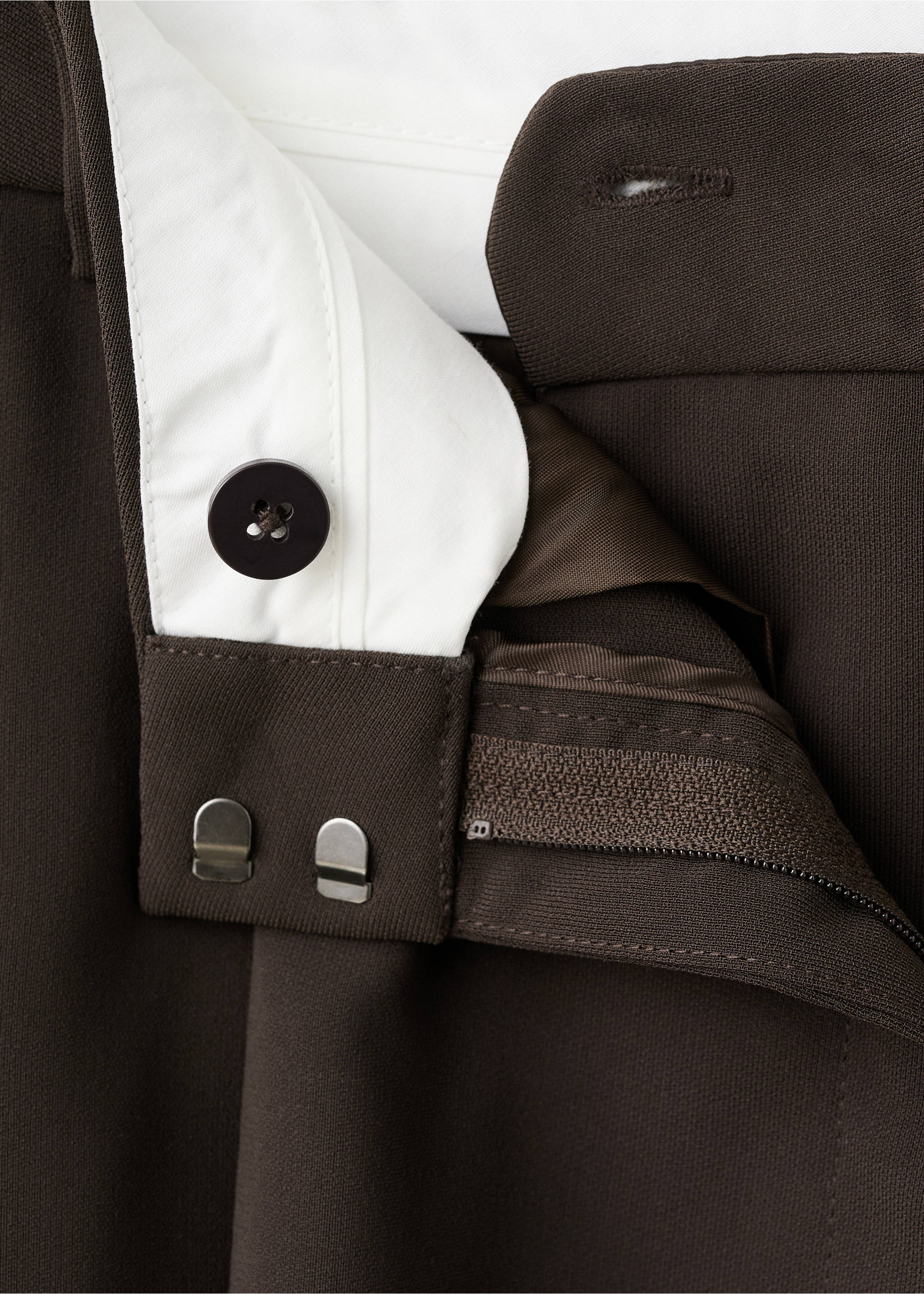 Βερμούδα ίσια γραμμή μεσαίος καβάλος - Λεπτομέρεια του προϊόντος 8, Καφέ. Ref: 27093324-00.