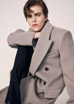 Double-breasted wool coat — Medium Brown 6