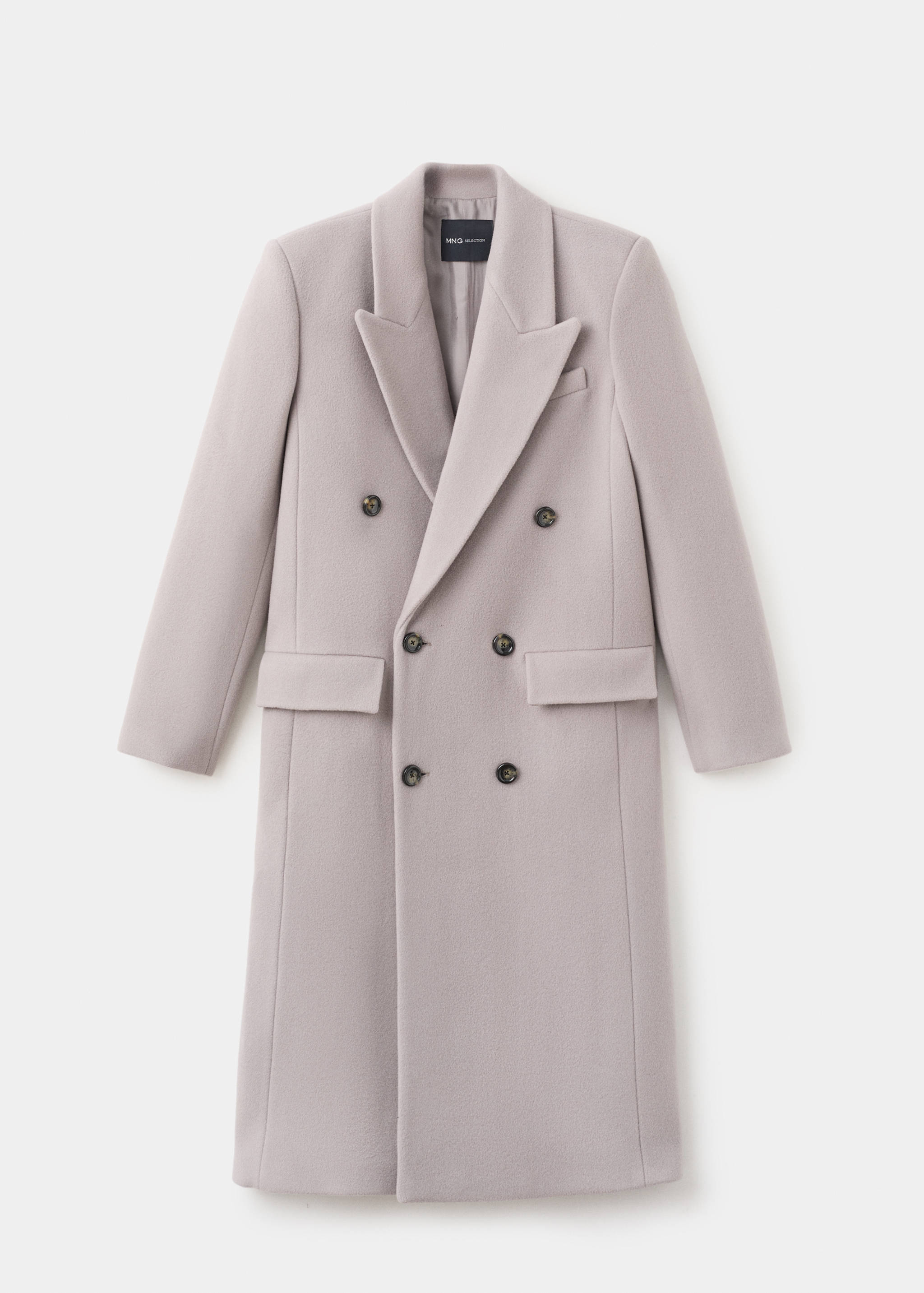 Vlněný kabát s dvouřadým zapínáním - Zboží bez modelu
