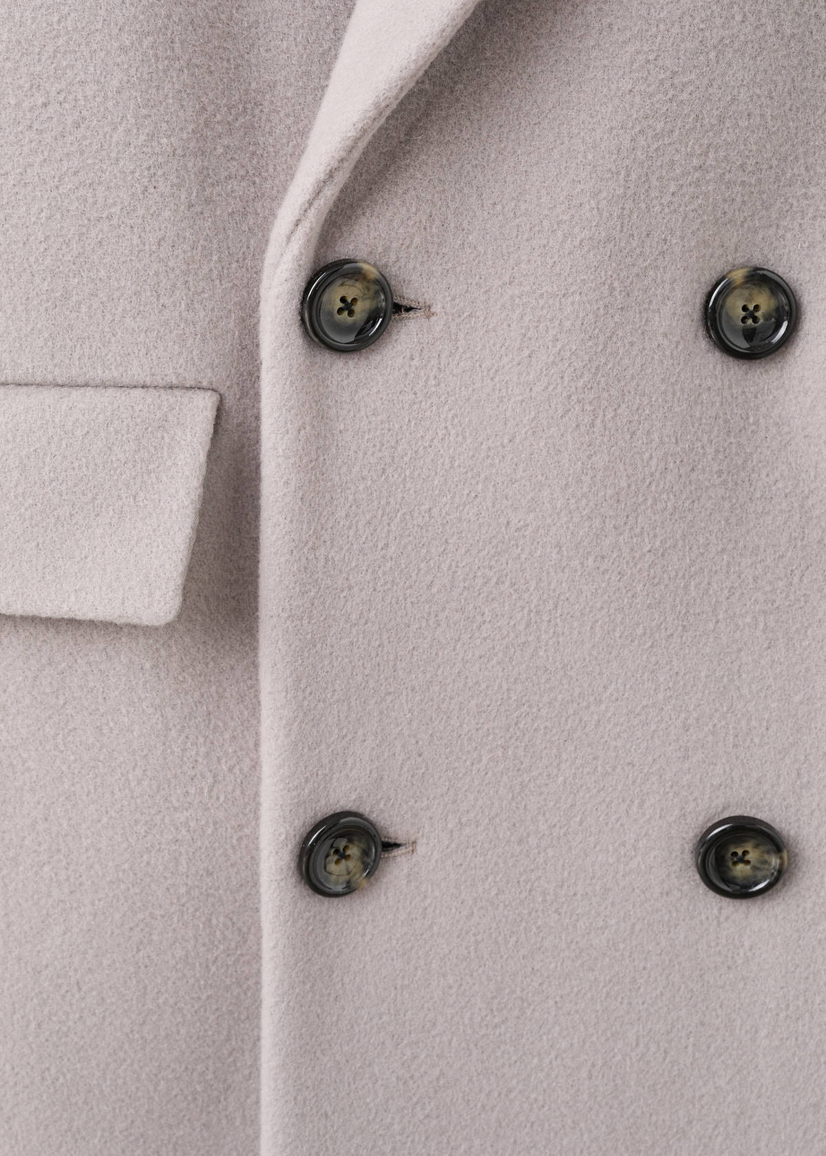 Double-breasted wool coat — Medium Brown