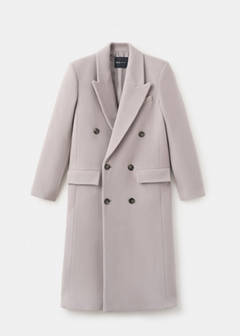 Double-breasted wool coat — Medium Brown 7