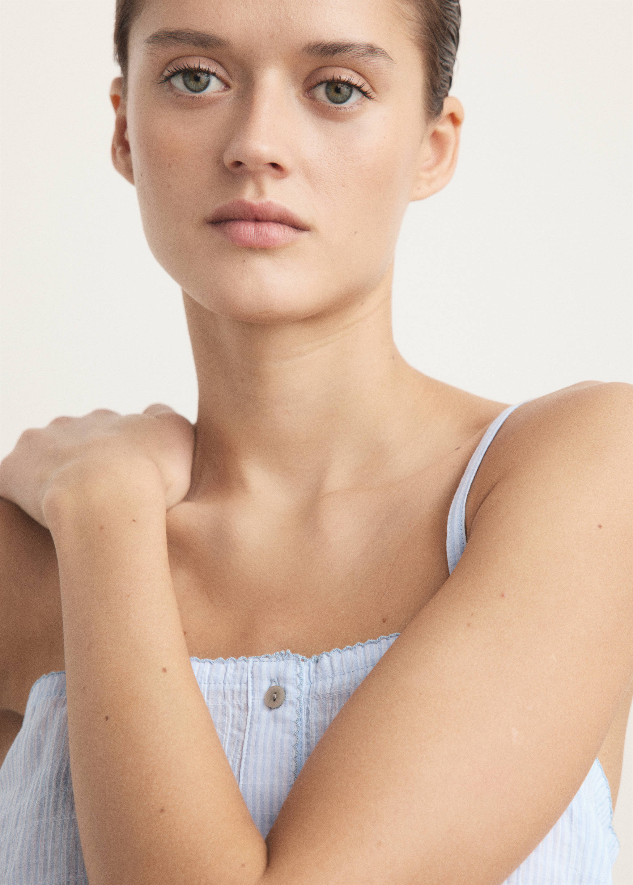 Pyjama deux pièces coton à bretelles - Détail de l'article 1