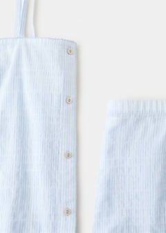 Two-piece cotton strap pyjamas — Blue 9