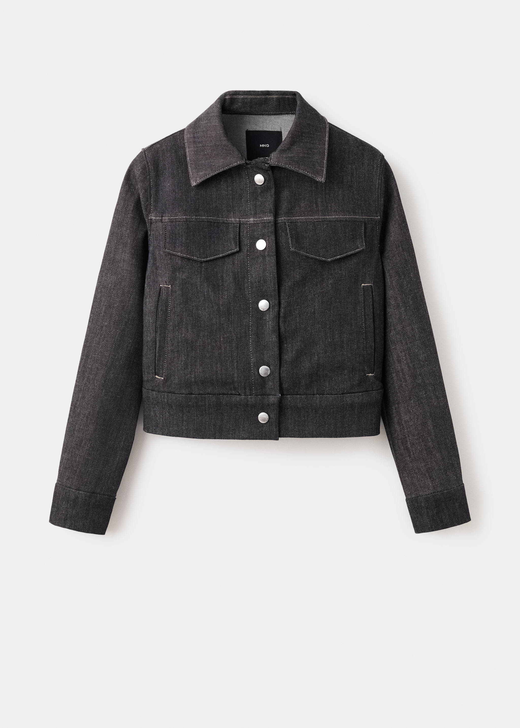 Fitted denim jacket with pockets - Article without model