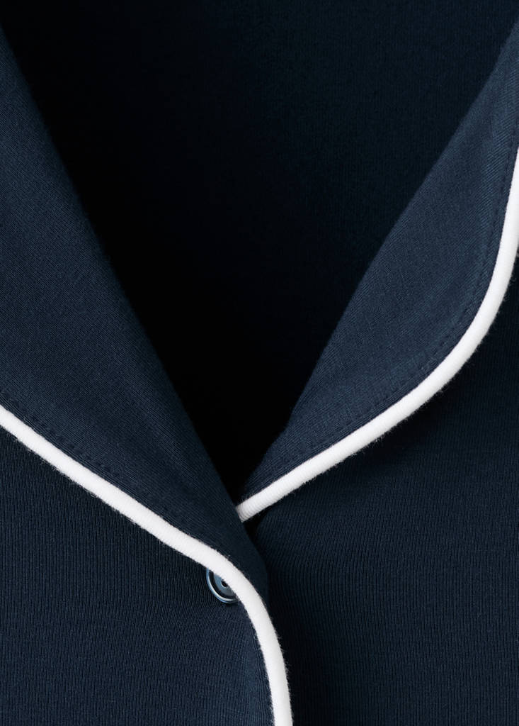 Two-piece pyjamas with piping — Indigo Blue