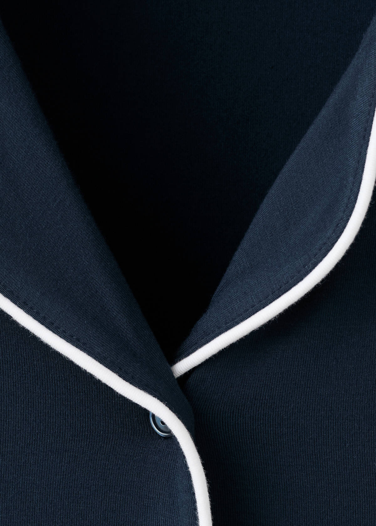 Two-piece pyjamas with piping — Indigo Blue