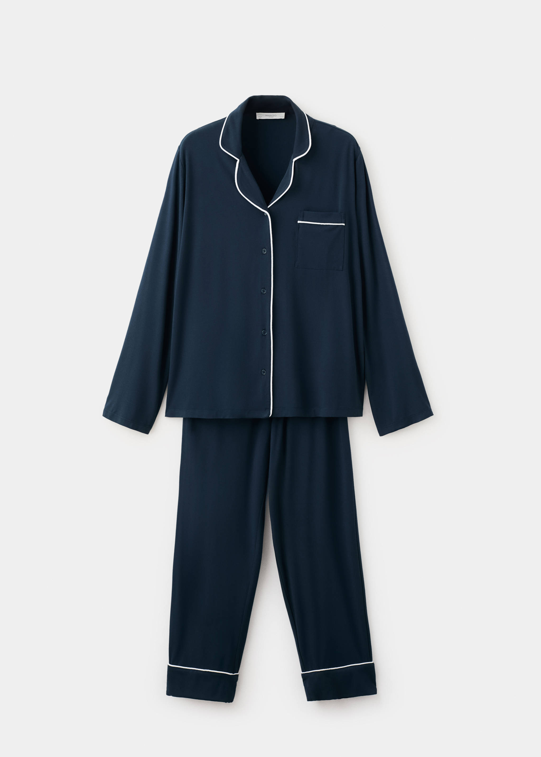 Two-piece pyjamas with piping - Article without model