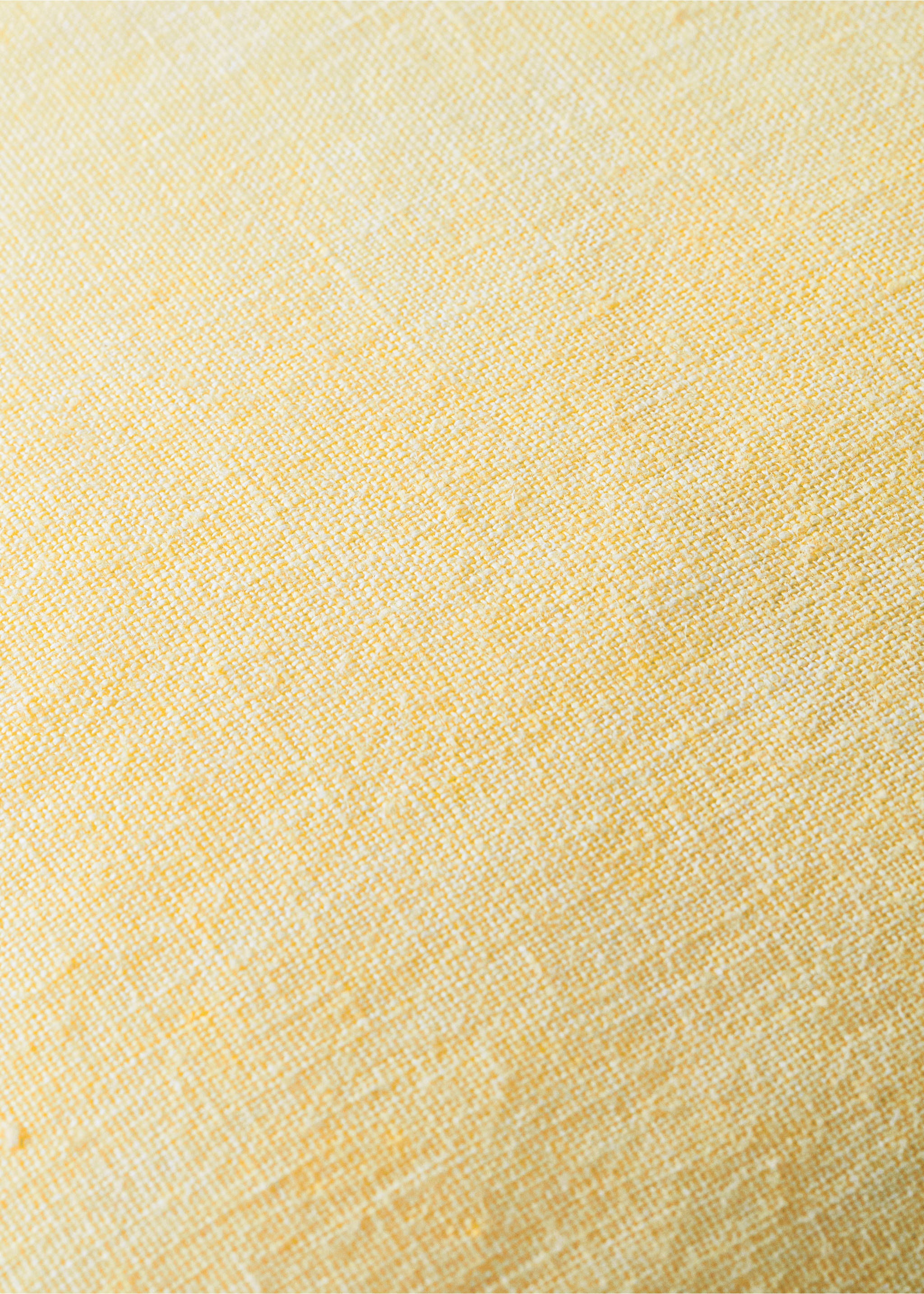 100% linen cushion cover with ruffle 45x45 cm - Details of the article 3, Yellow. Ref: 27093331-00.