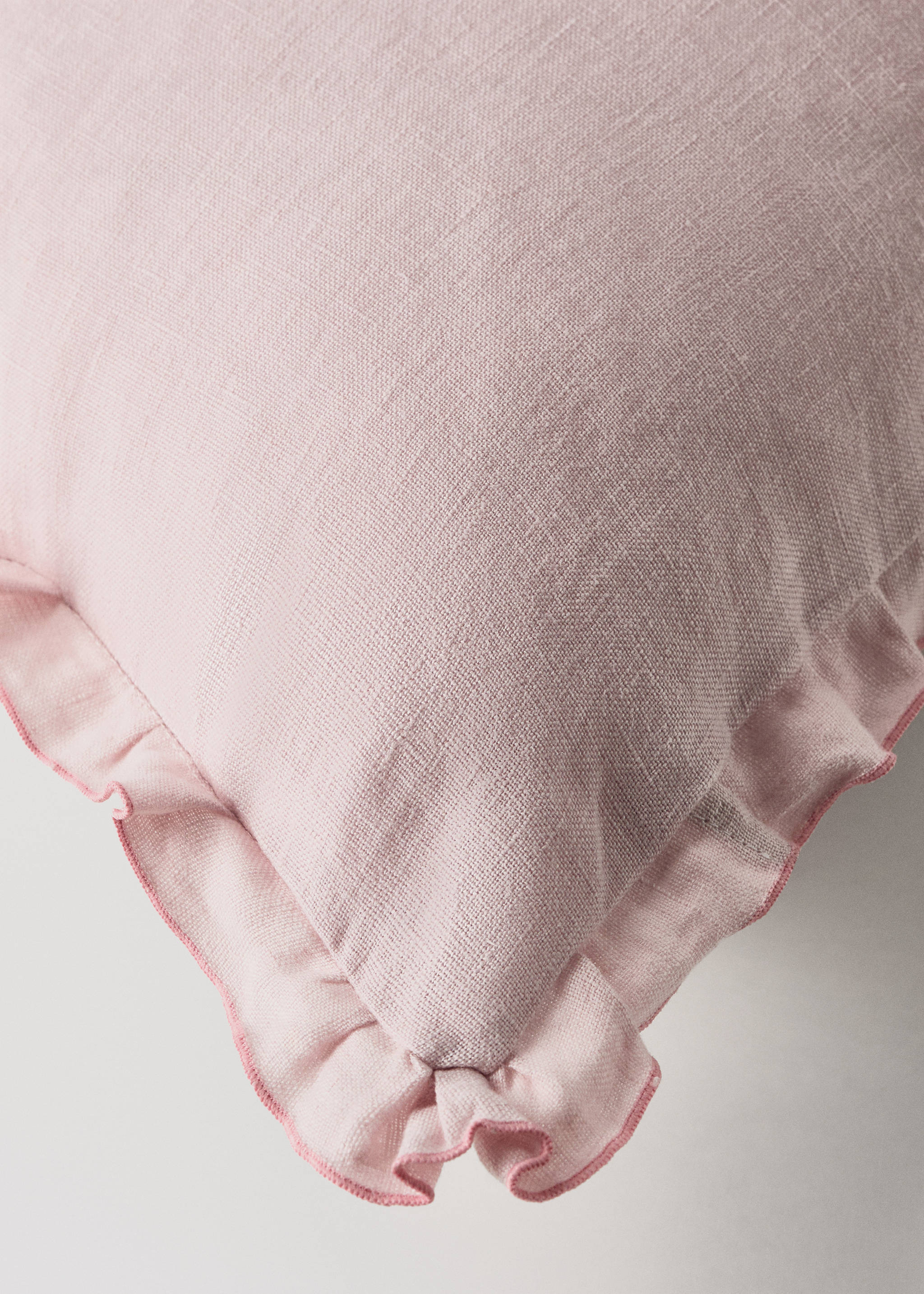 Housse de coussin 100 % lin volant 45 X 45 cm - Détail de l'article 1