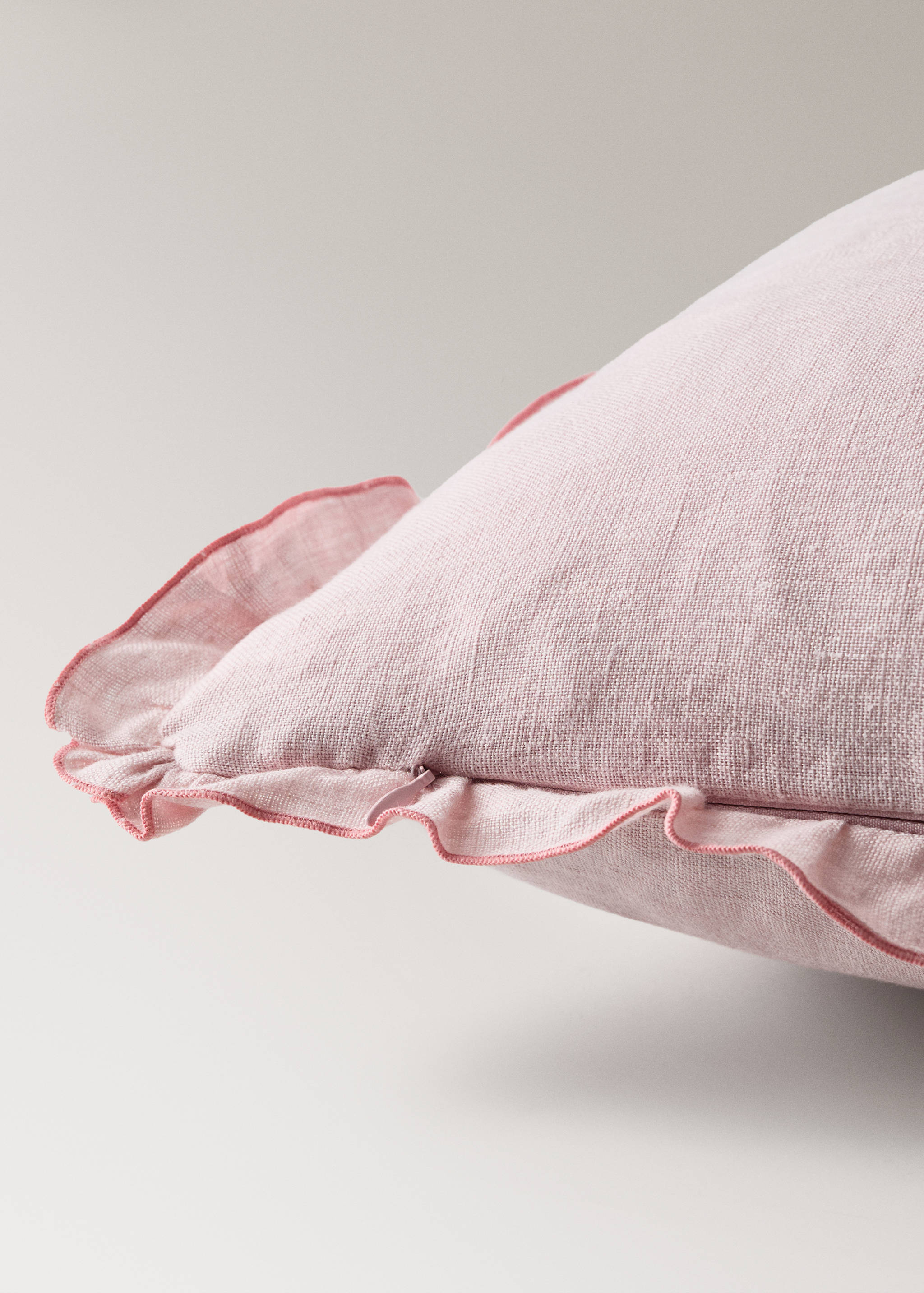 Housse de coussin 100 % lin volant 45 X 45 cm - Détail de l'article 2