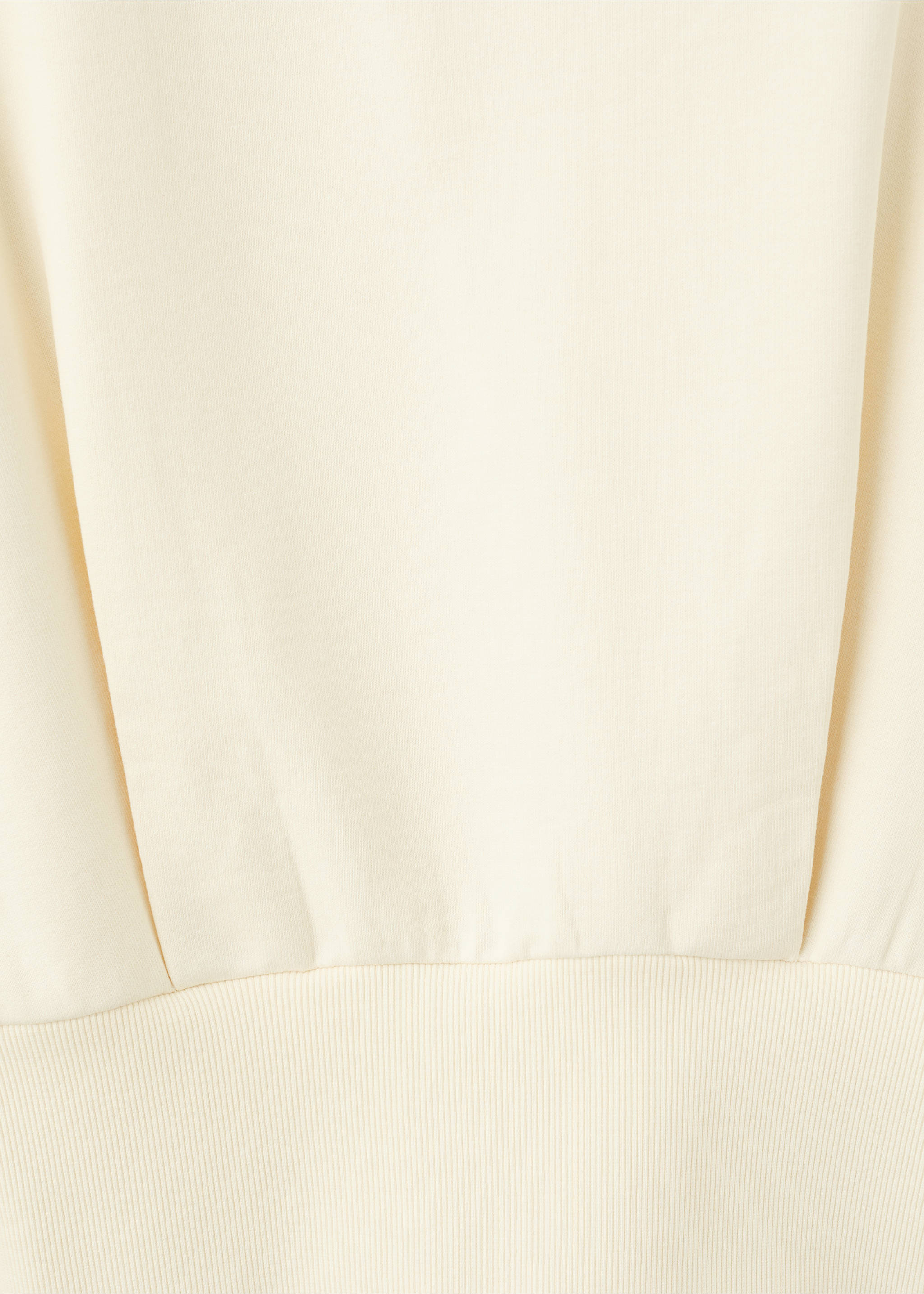 Round-neck cotton sweatshirt - Details of the article 0, Pastel Yellow. Ref: 27093335-00.