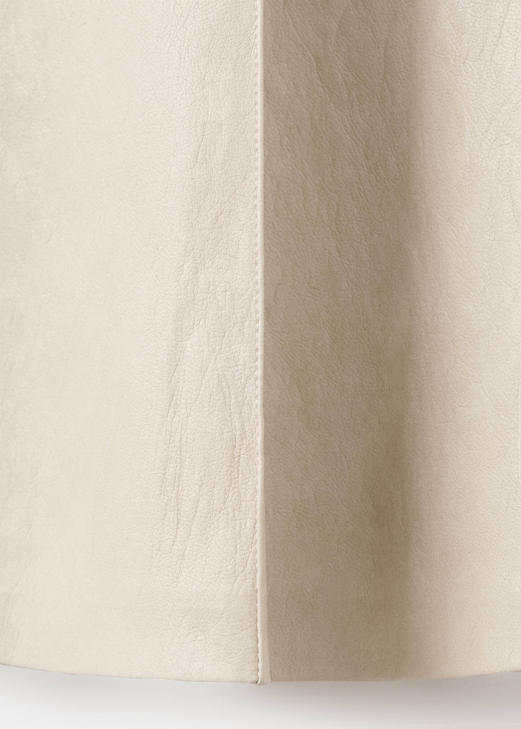 皮革效果拼接喇叭裙 - null