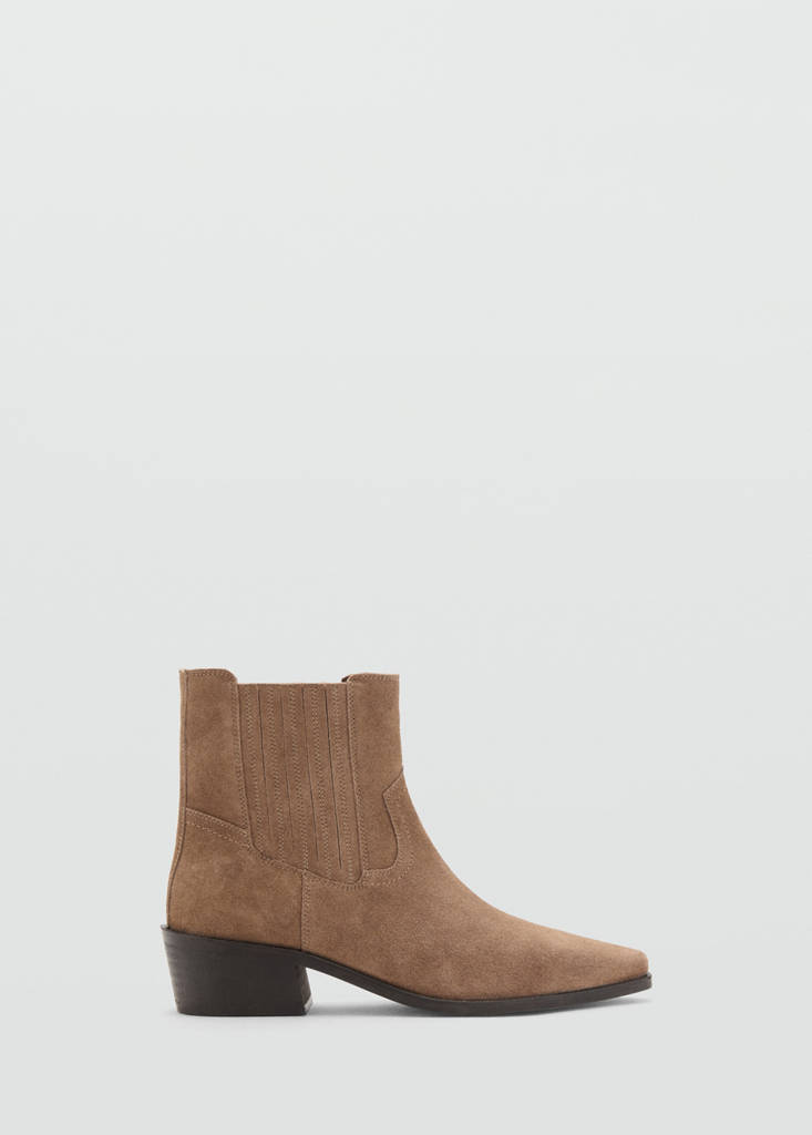 Suede leather ankle boots — Sand