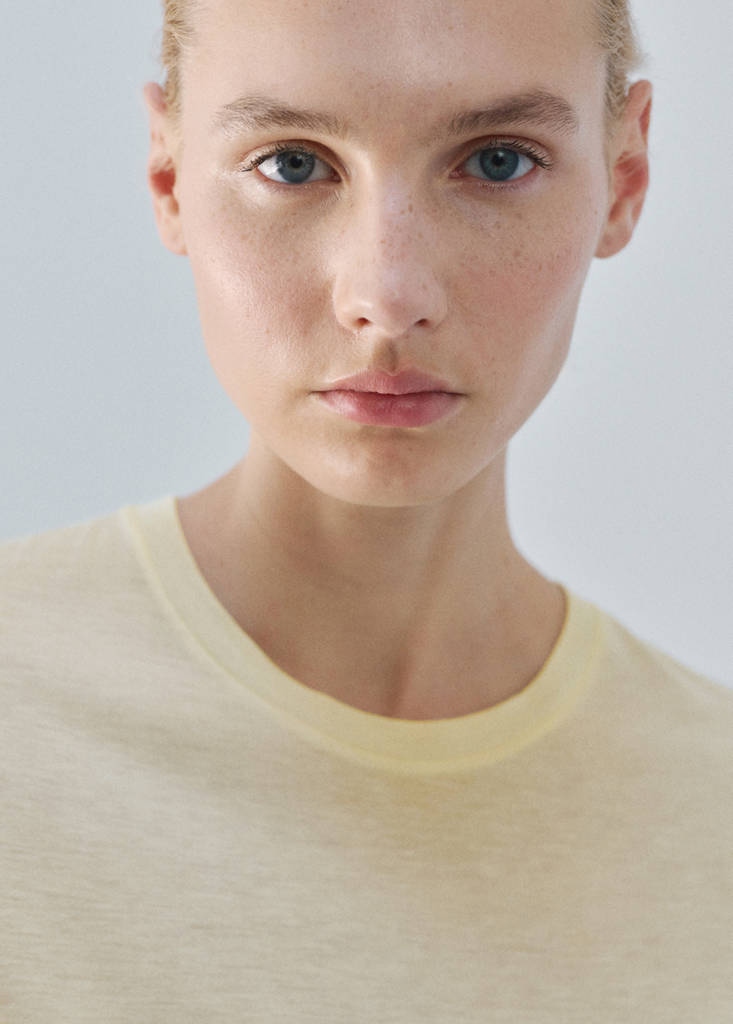 Micromodal short-sleeve T-shirt — Pastel Yellow