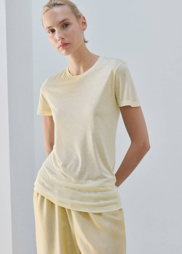 Micromodal short-sleeve T-shirt — Pastel Yellow