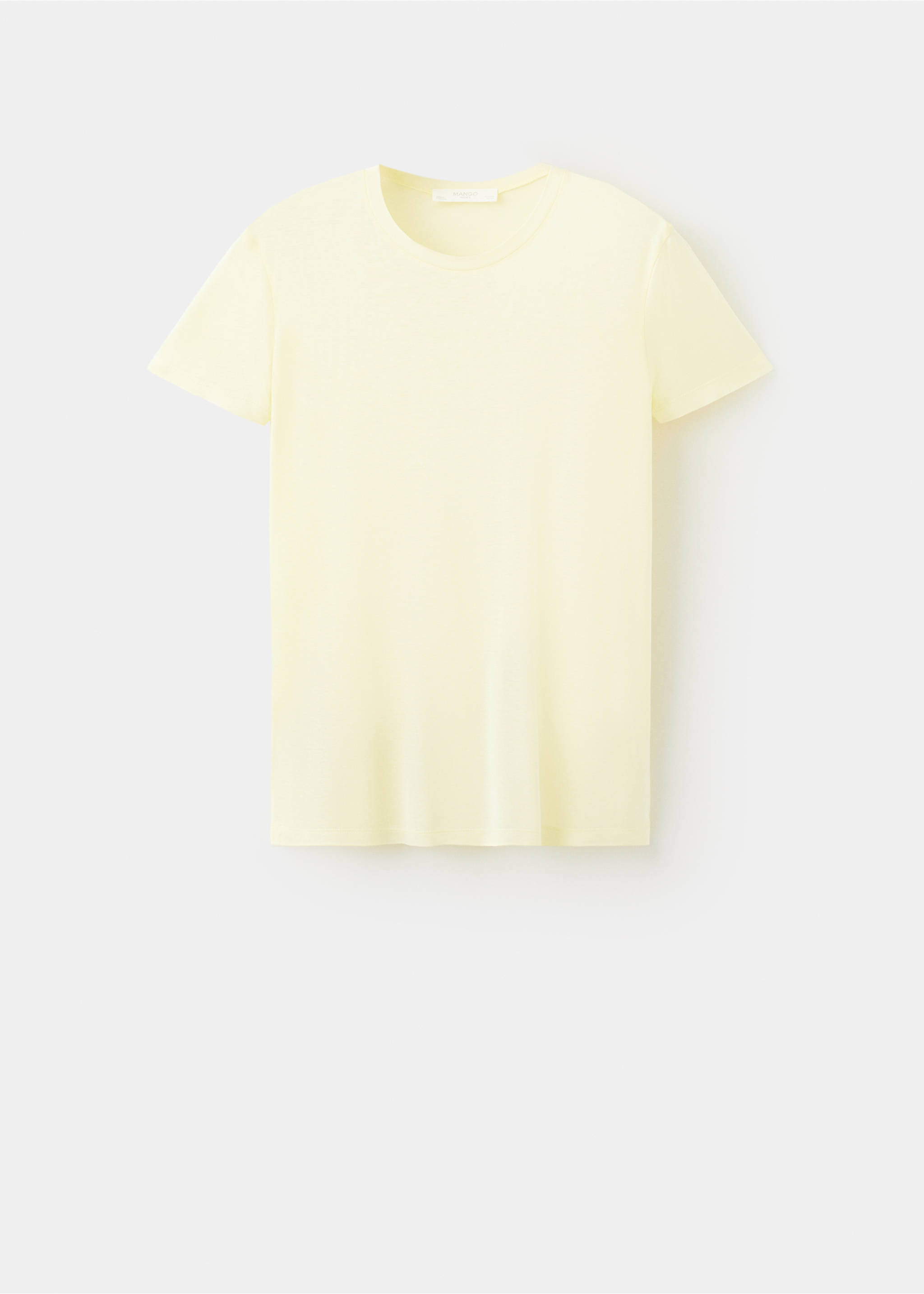 Micromodal short-sleeve T-shirt - Article without model, Pastel Yellow. Ref: 27093338-00.