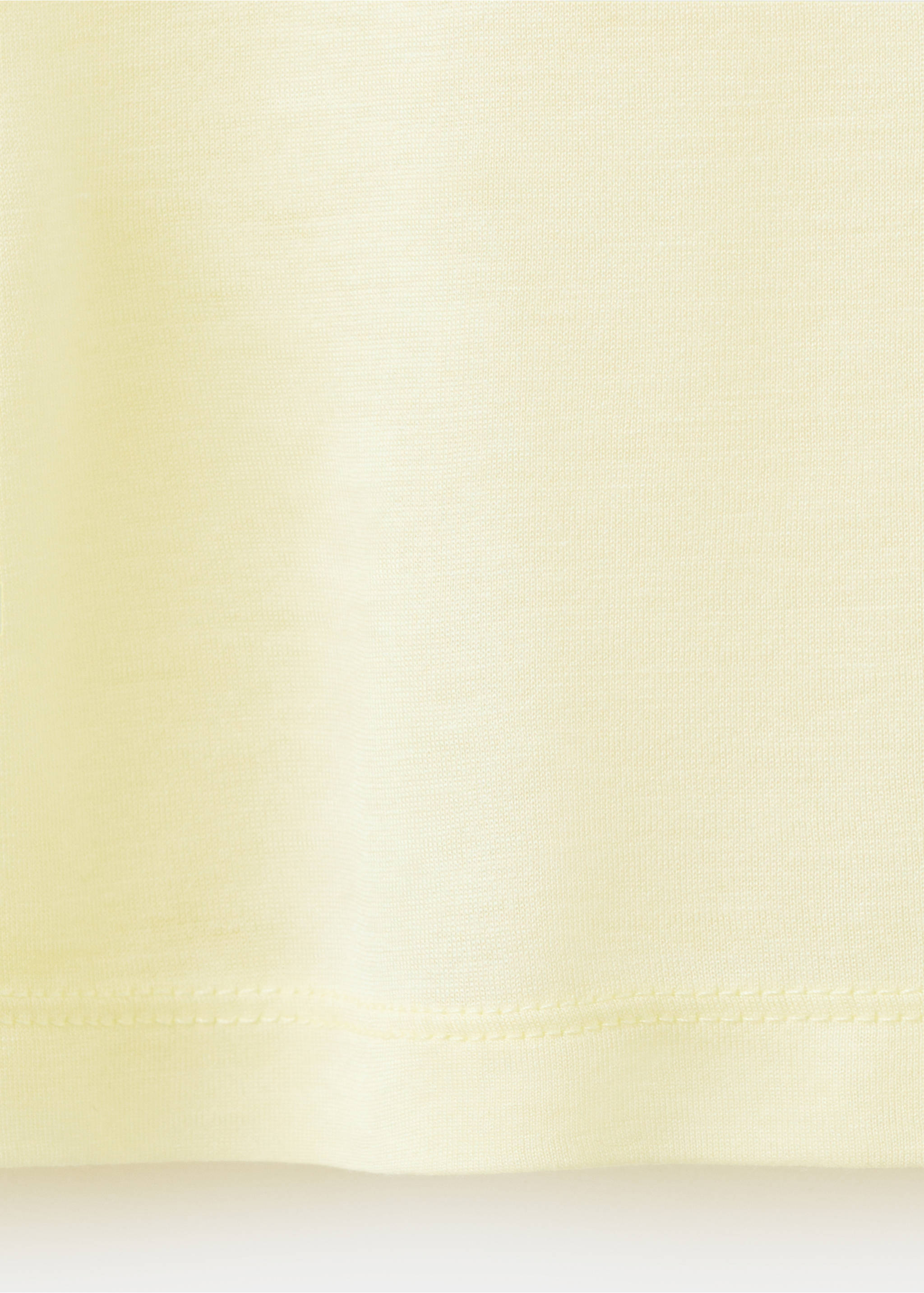 Micromodal short-sleeve T-shirt - Details of the article 0, Pastel Yellow. Ref: 27093338-00.