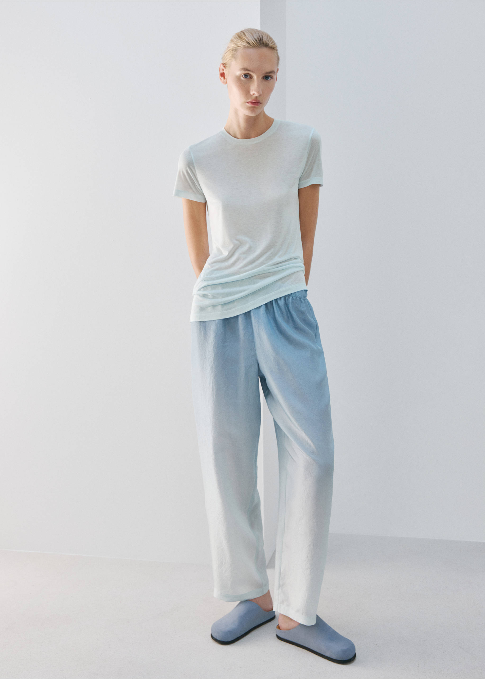 Micromodal short-sleeve T-shirt - General plane, Blue. Ref: 27093338-00.