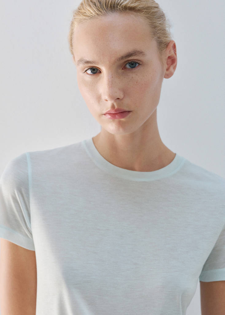 Micromodal short-sleeve T-shirt — Blue