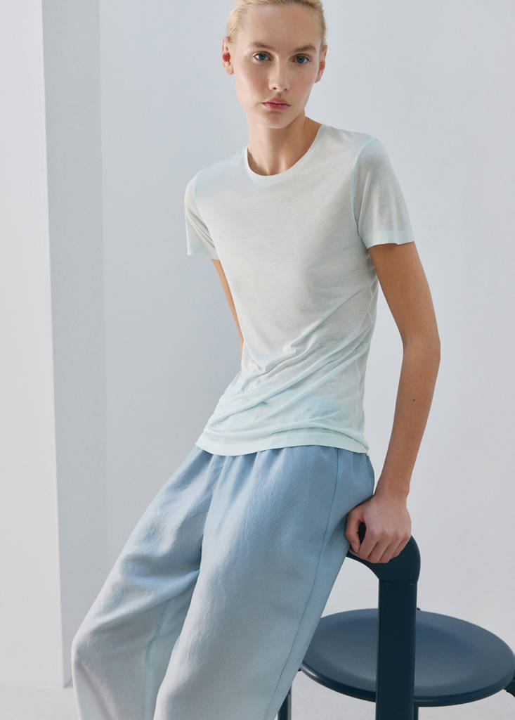 Micromodal short-sleeve T-shirt — Blue