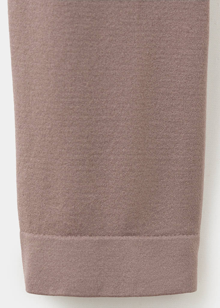 Fitted turtleneck t-shirt — Light/Pastel Brown