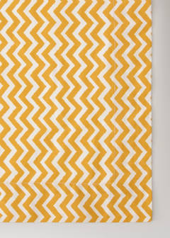 Vichy check cotton tablecloth for 8 to 10 guests — Yellow 3