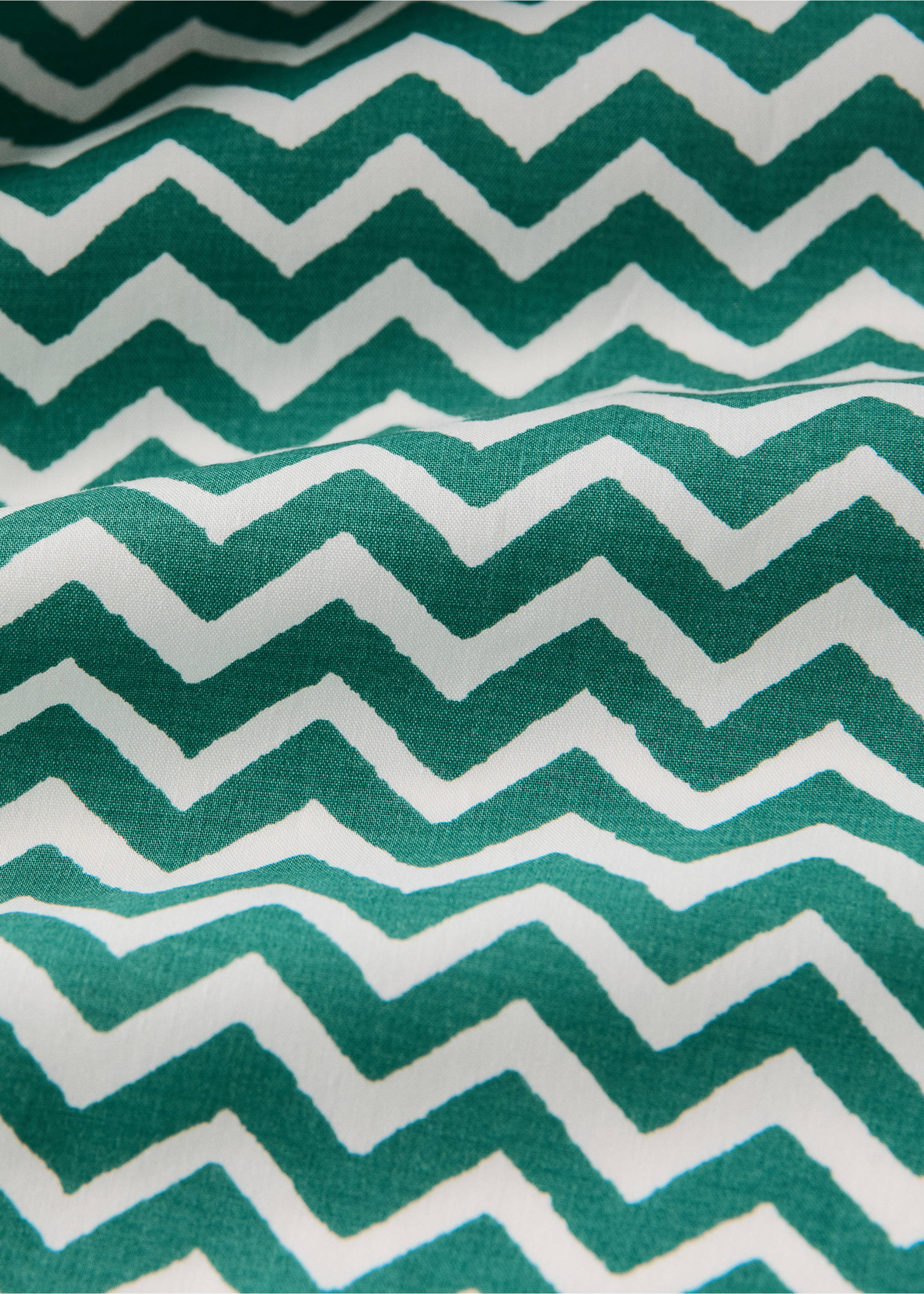 Mantel algodón estampado colorido 6 a 8 comensales - Detalle del artículo 1, Verde. Ref: 27093343-00.