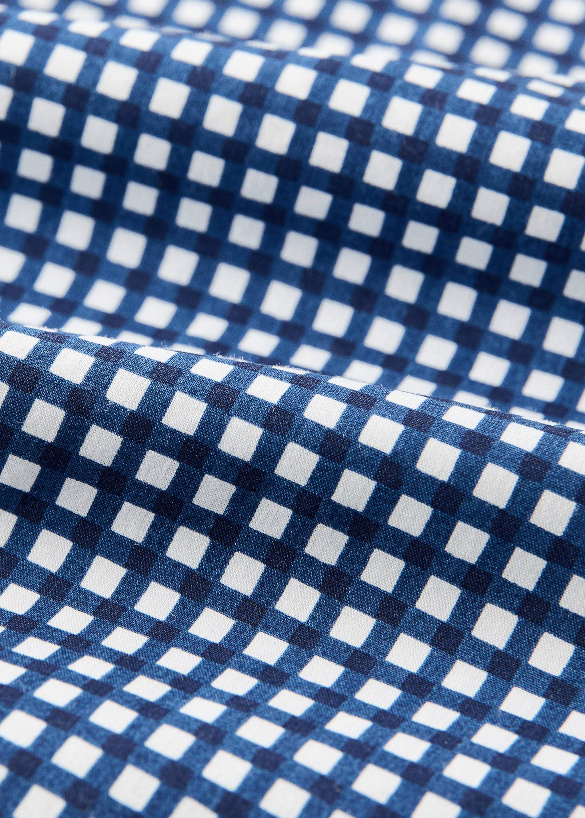 Скатертина з бавовни в клітинку вішу з візерунком зигзаг для 6-8 осіб - Детальніше про товар 1