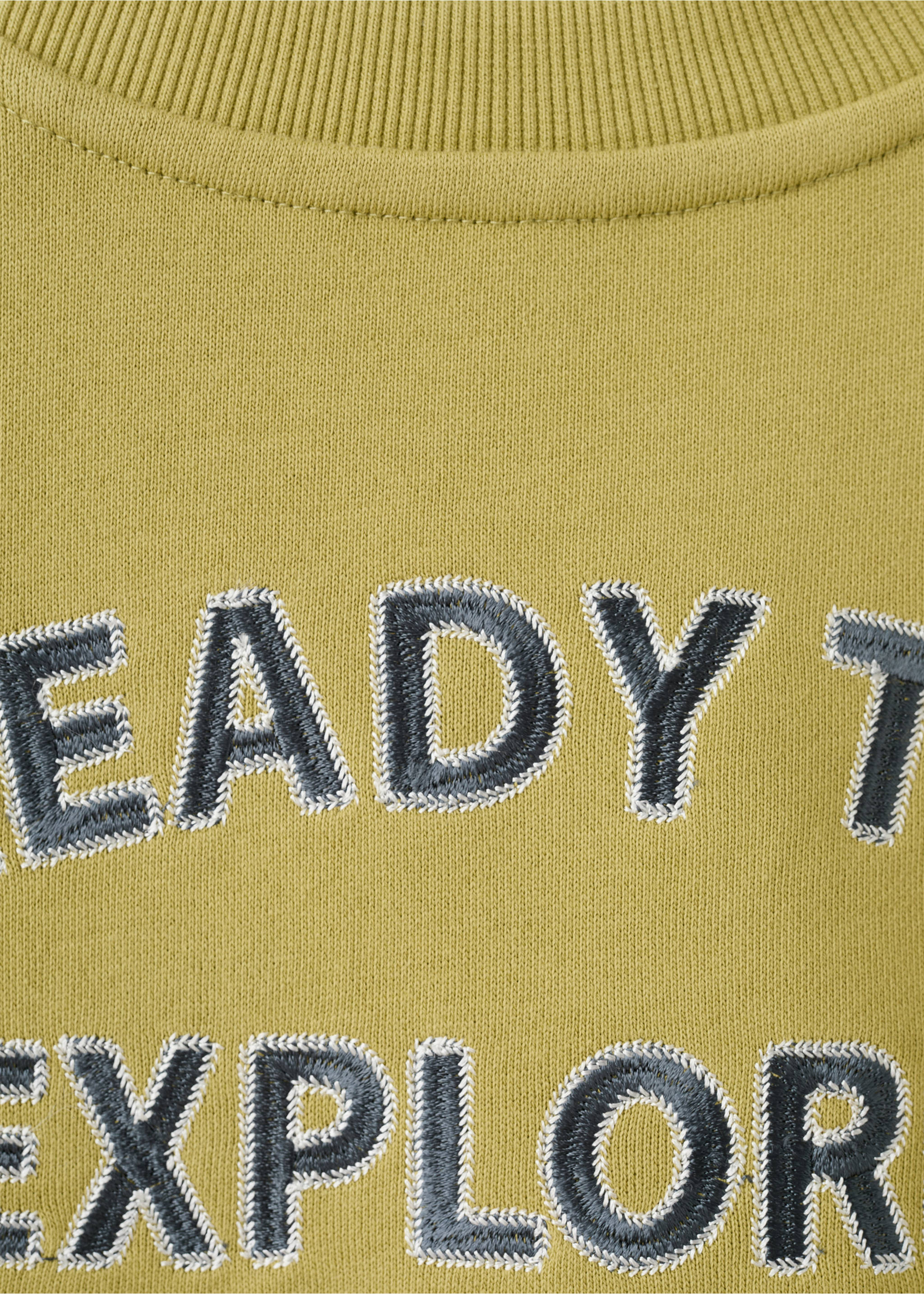 Desenli pamuklu sweatshirt - Ürün detayı 0, Çim Rengi. Ref: 27093709-00.