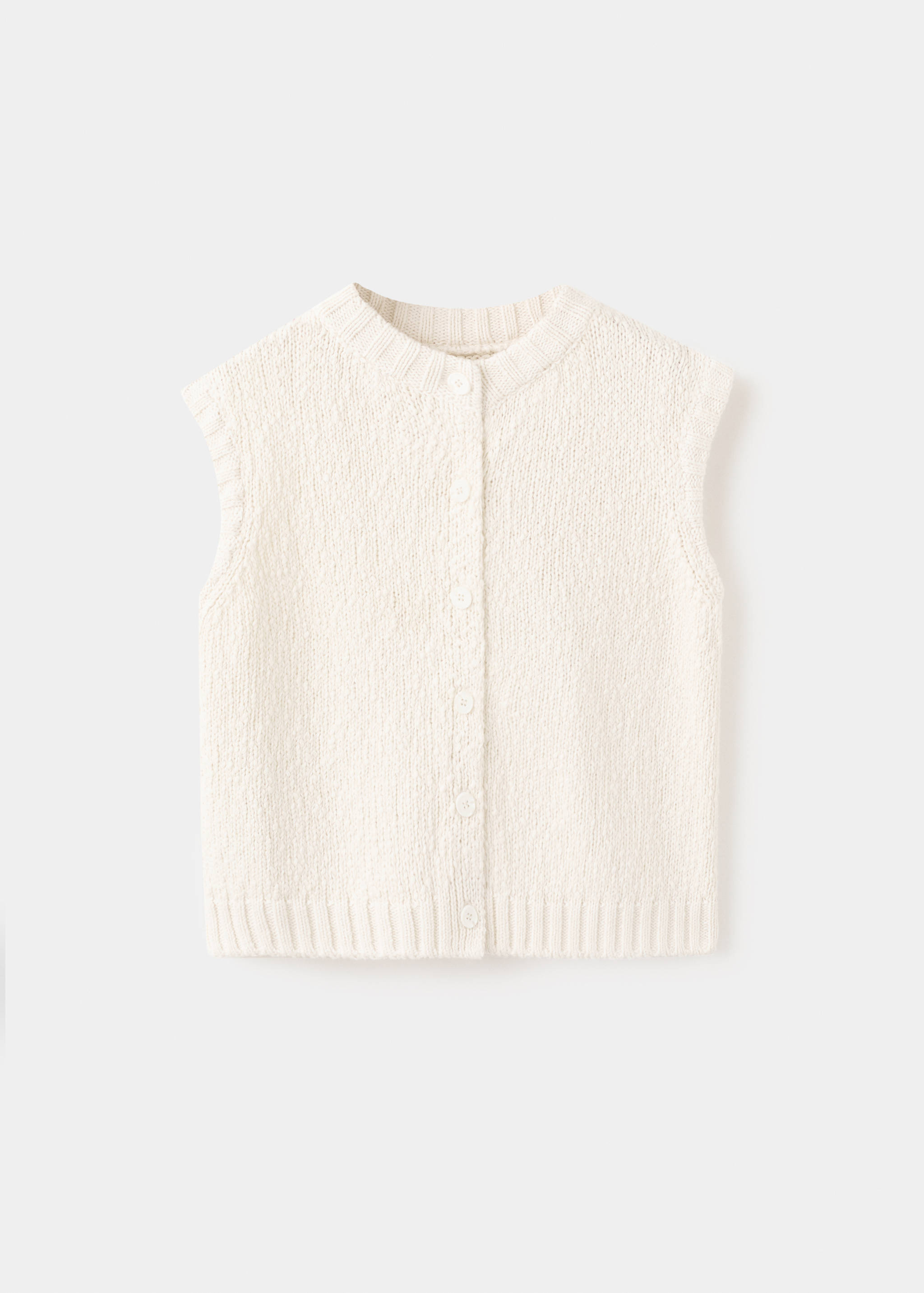 Knitted gilet with buttons - Article without model