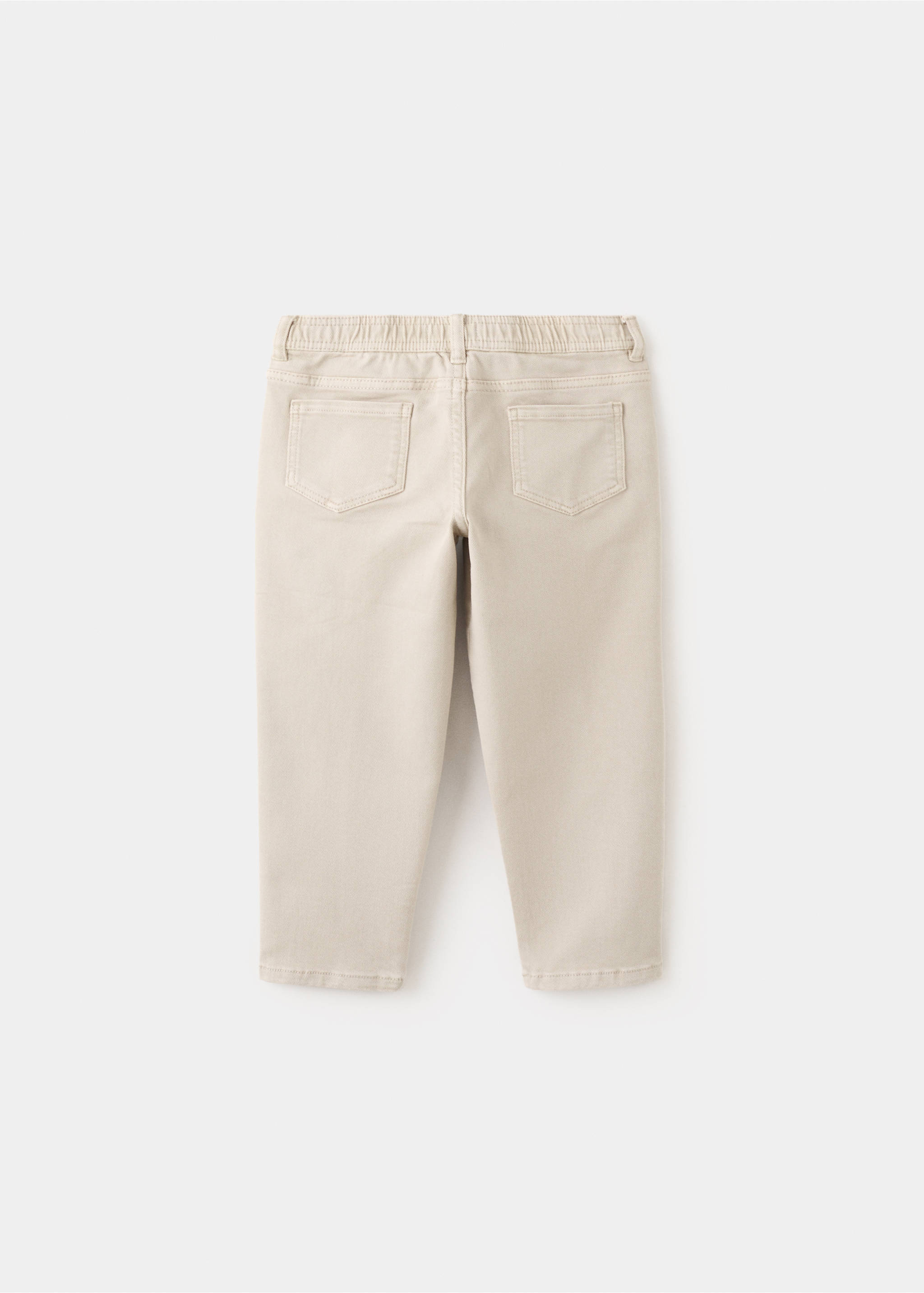 Jeans rectos algodón - Reverso del artículo, Marrón medio. Ref: 27093712-00.