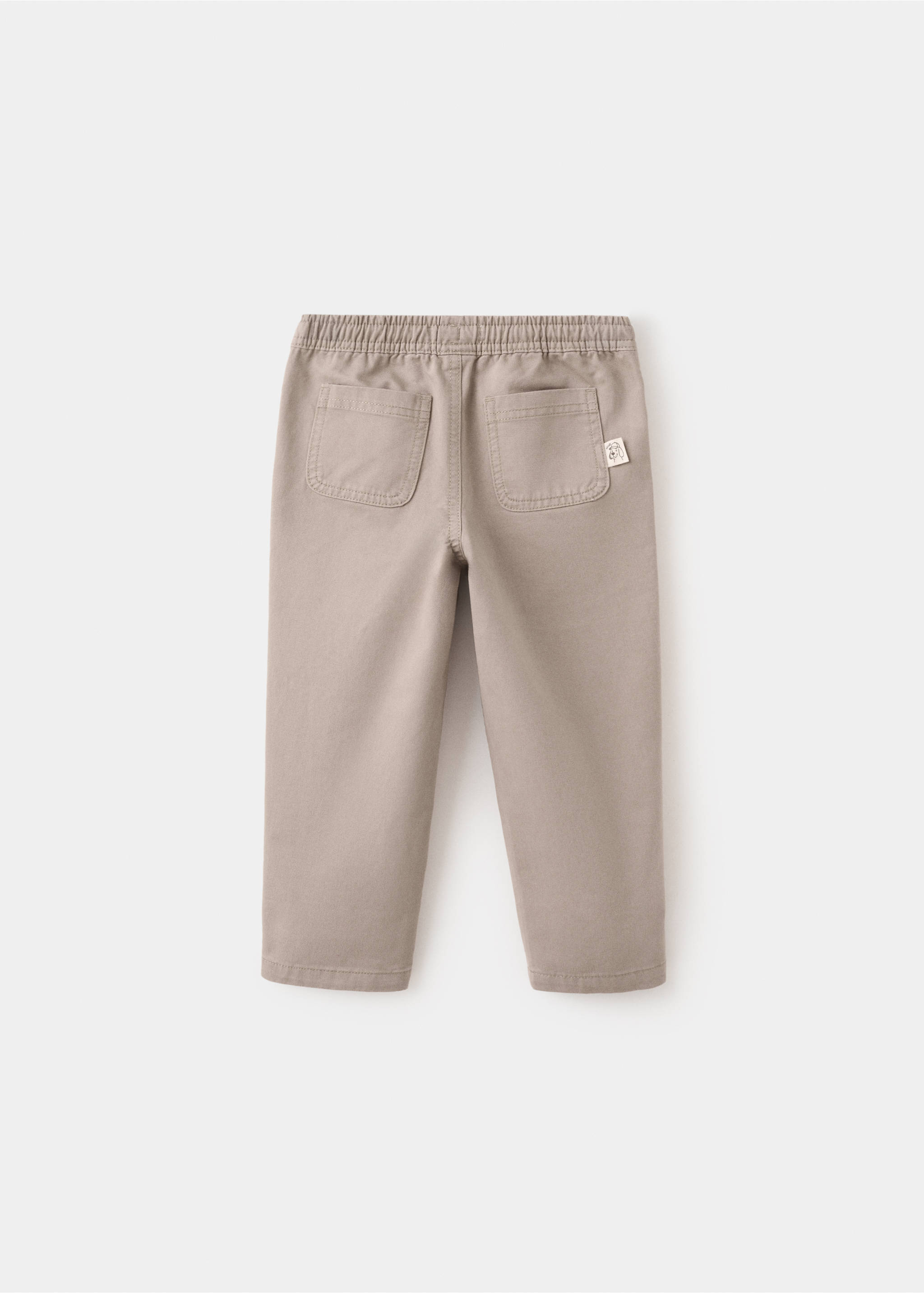 Straight-fit cotton trousers - Reverse of the article, Brown. Ref: 27093713-00.