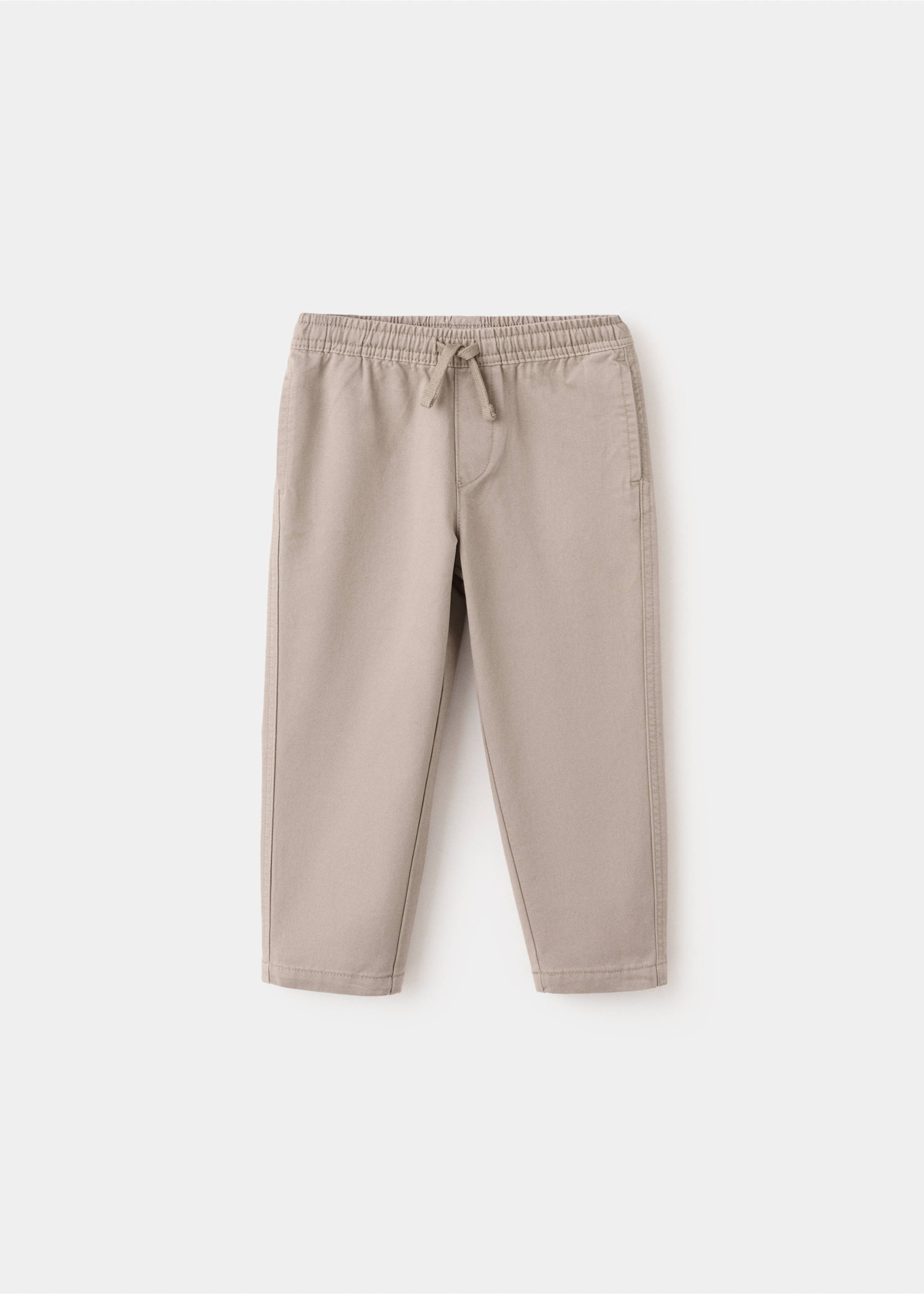 Straight-fit cotton trousers - Article without model, Brown. Ref: 27093713-00.