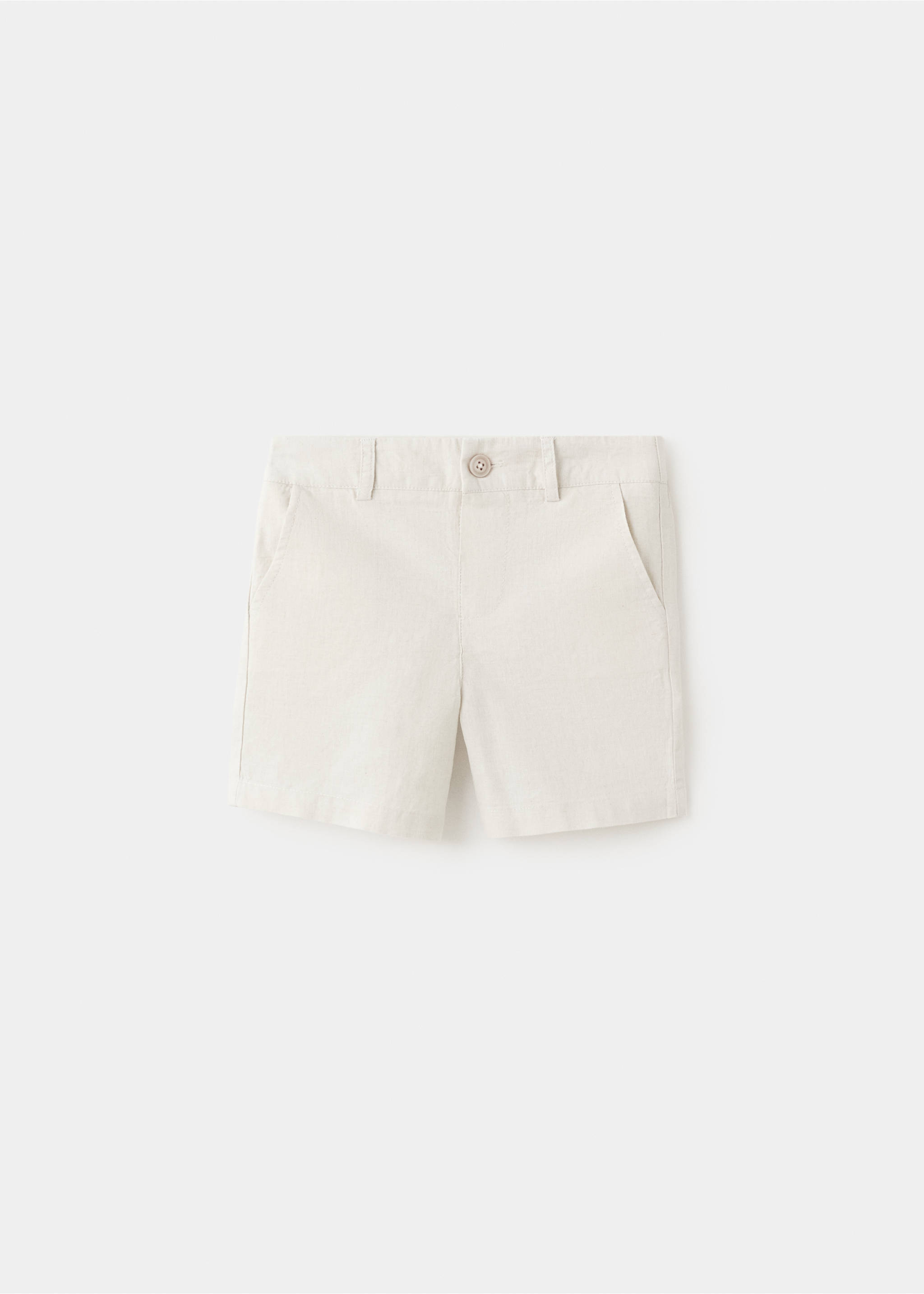 Linen-blend Bermuda shorts - Article without model, Sand. Ref: 27093714-00.